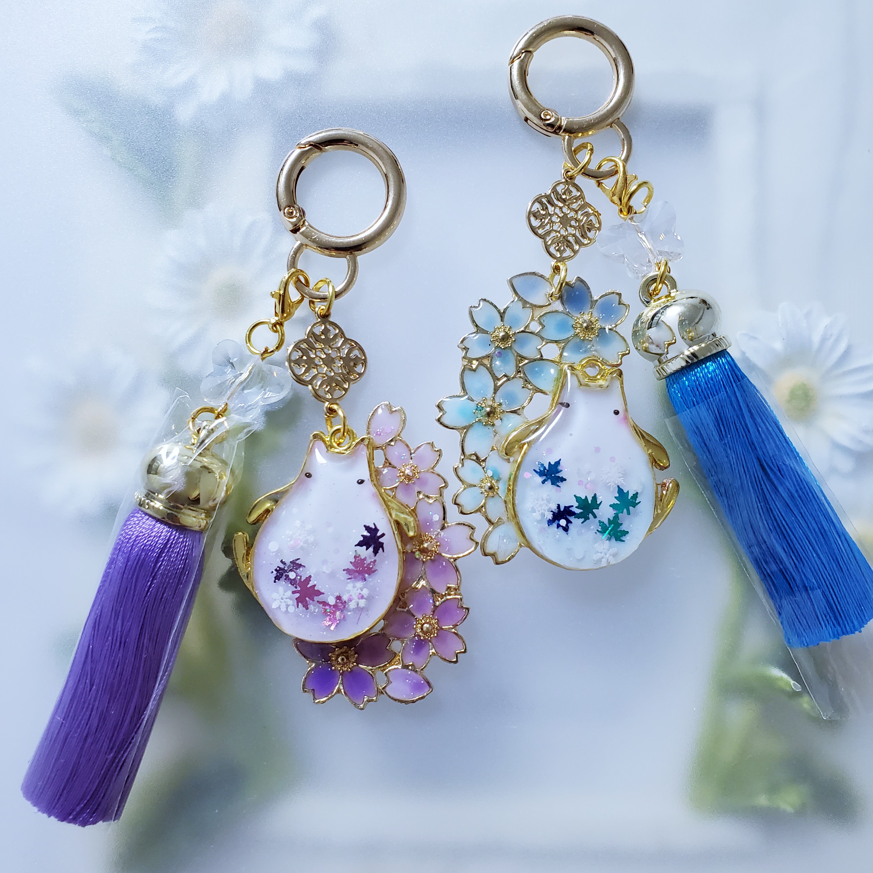 まんまるにゃんこ　冬桜(青)＆冬桜(紫)　更新しました♪