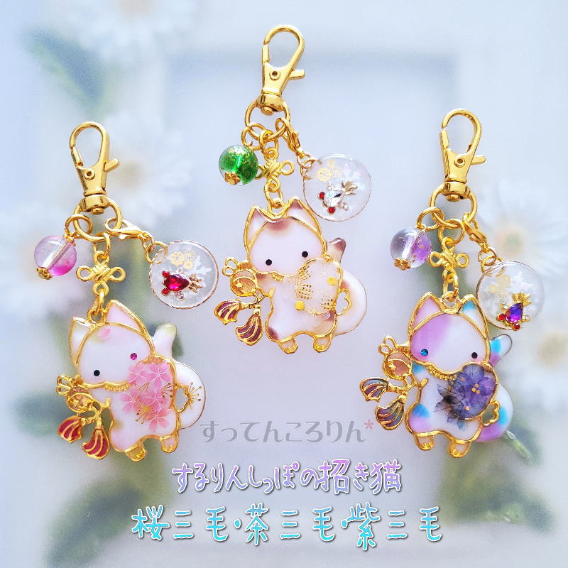 するりんしっぽの招き猫　桜三毛・茶三毛・紫三毛ちゃんたち　更新しました♪