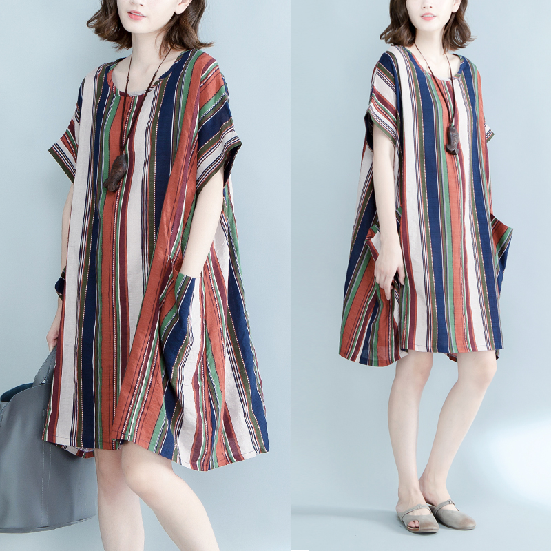 【2color】コットンリネンワンピース