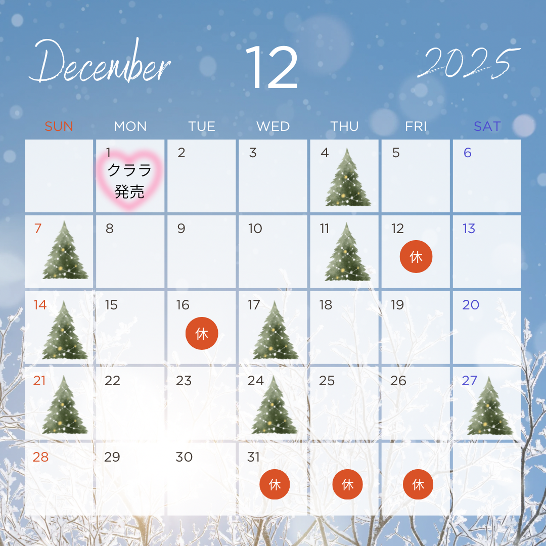 12月のスケジュール