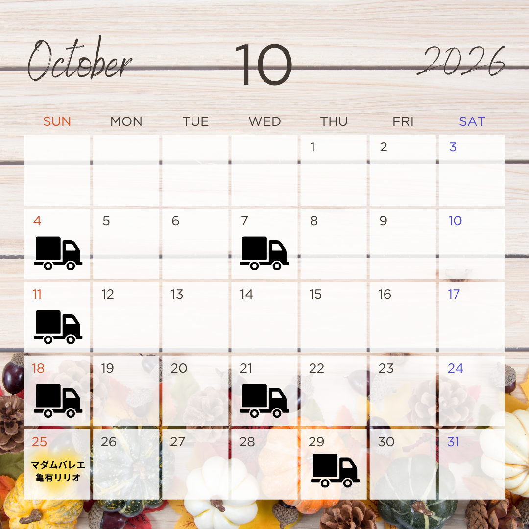 10月のスケジュール