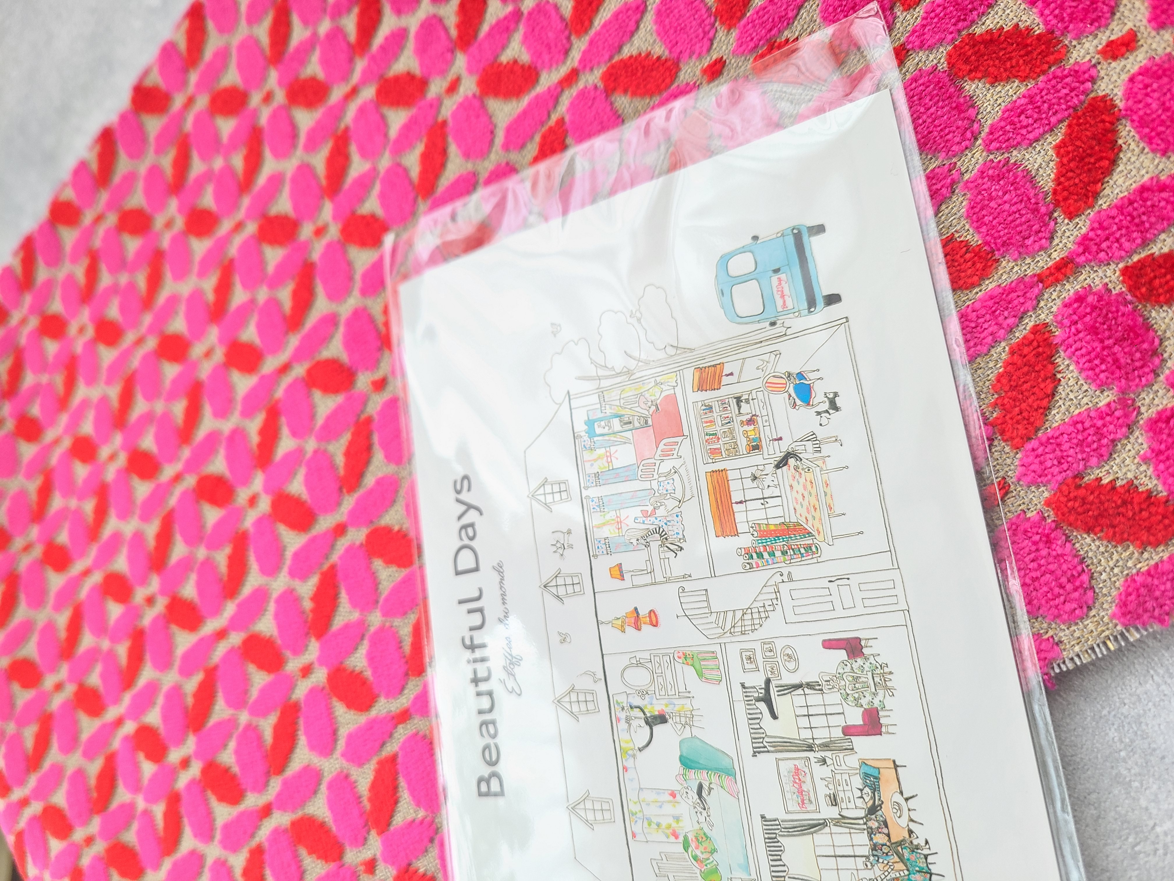 ピンク色の生地が大好き!!!