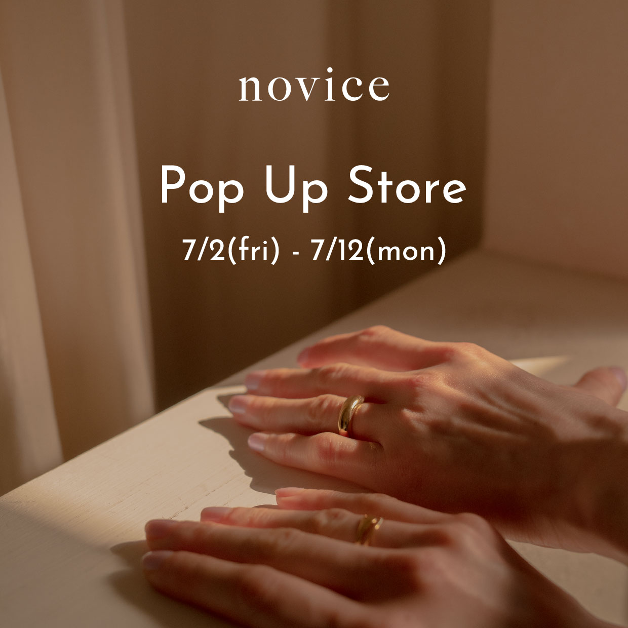 novice Pop Up Store at SHIBUYA PARCO 開催のお知らせ