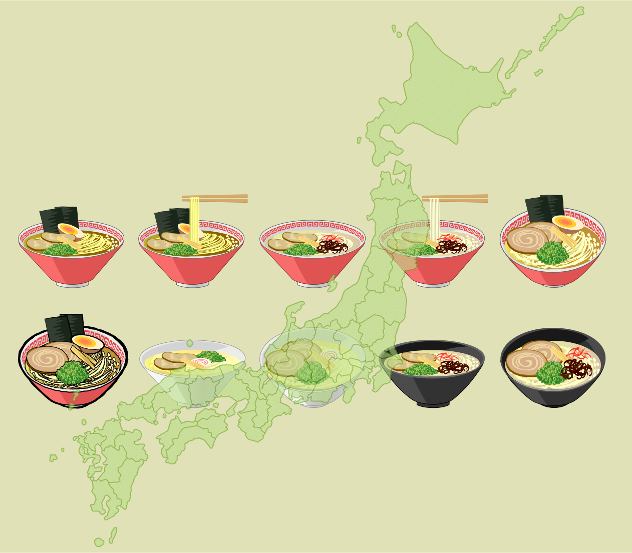 ご当地ラーメン一覧｜概算カロリーと三大栄養素(タンパク質・脂質・炭水化物)｜筋トレとの関係