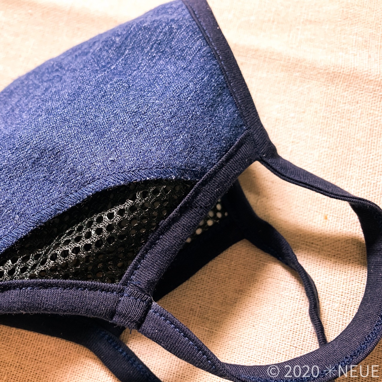 【新作】麻デニム布マスク