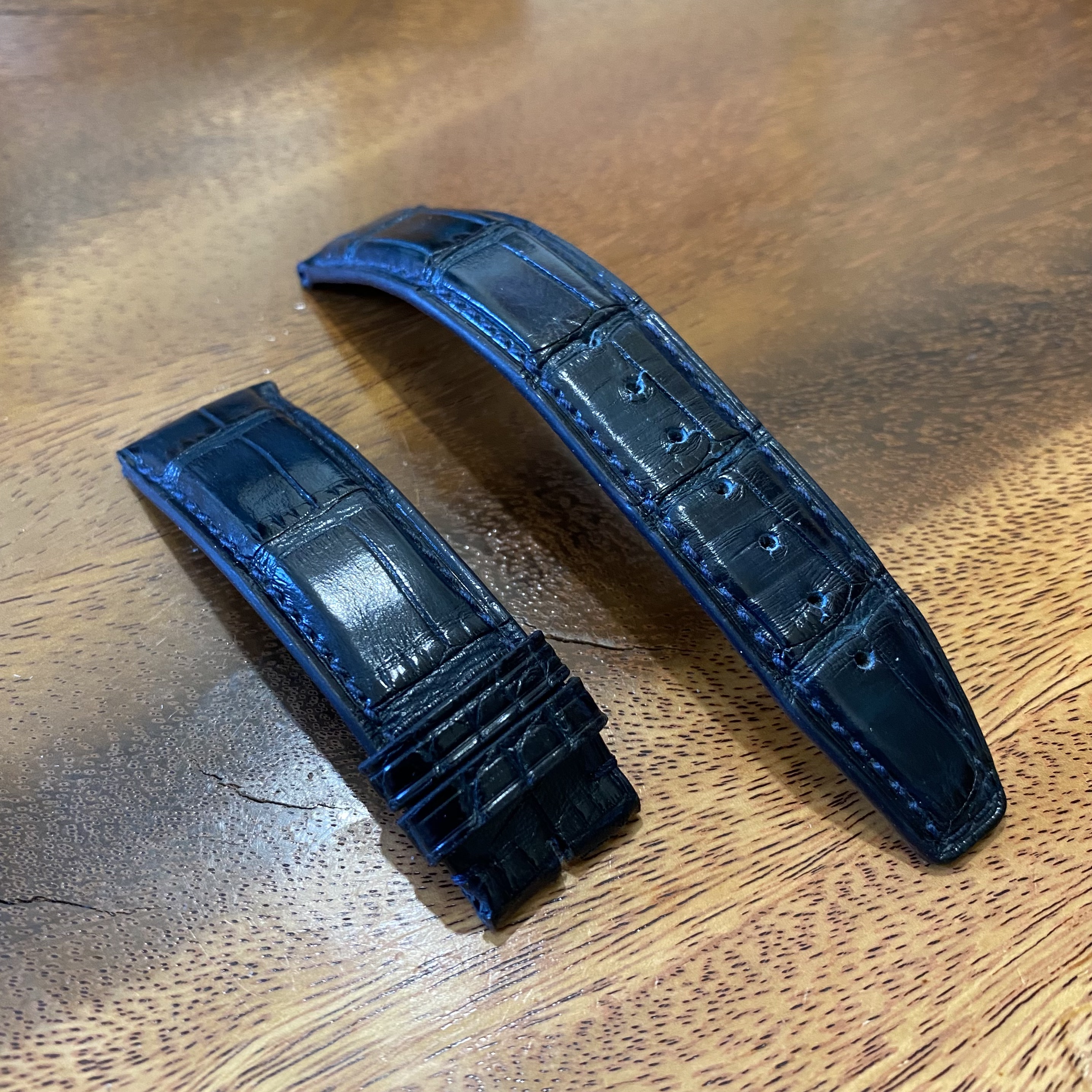 時計ベルトのワンタッチバネ棒(クイックリリース)加工 IWCポルトギーゼ用ベルト20mm