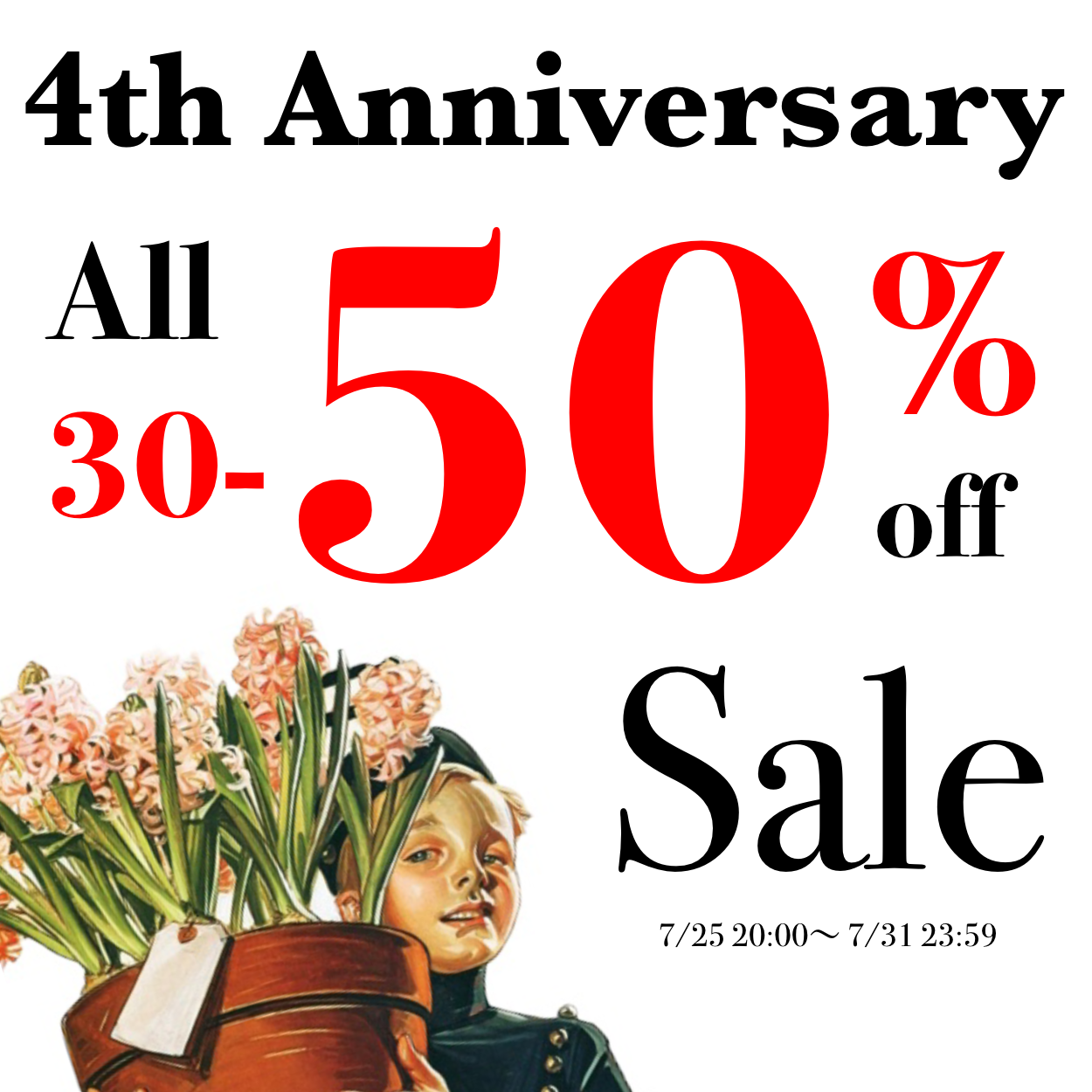 ❗️4周年記念Saleのお知らせ❗️