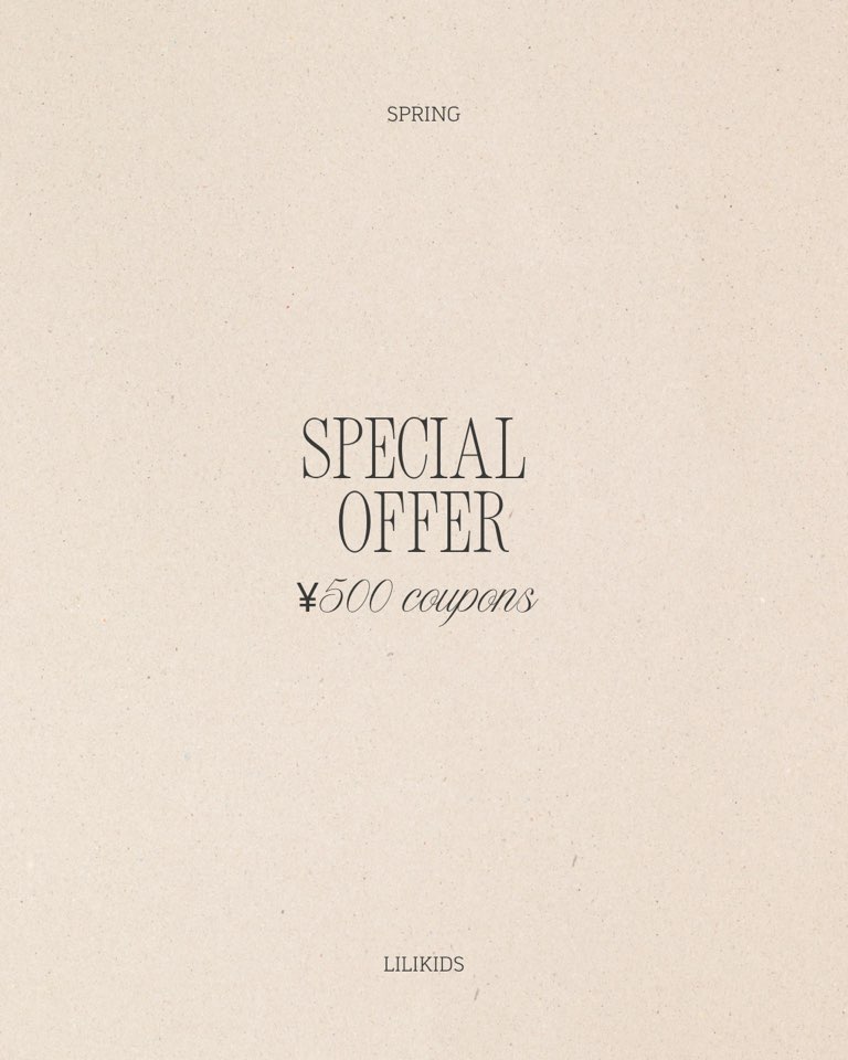Spring Pre-Order Final　￥500クーポン