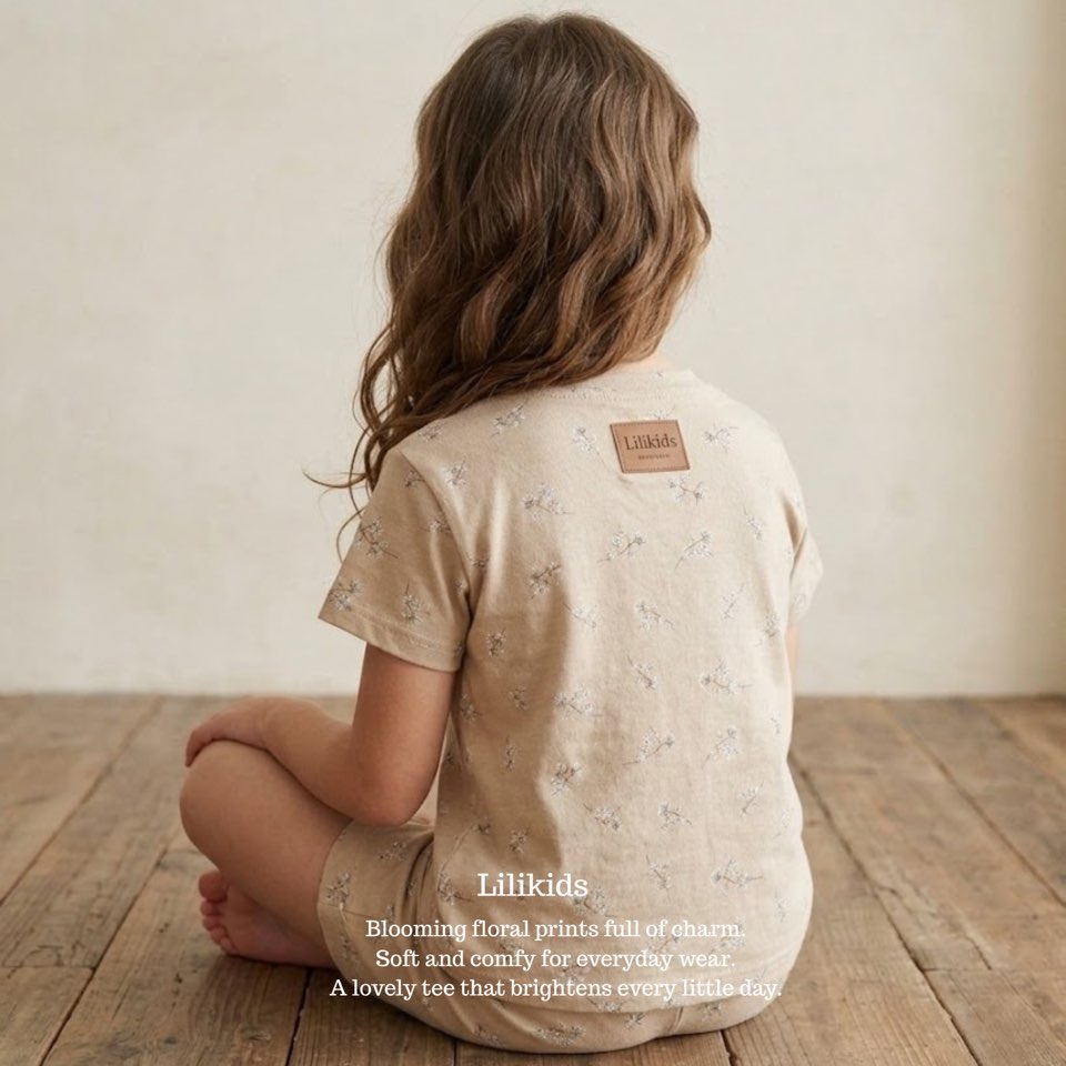 やさしい小花柄が毎日に寄り添う。LILIKIDS ORIGINAL「Froral T」