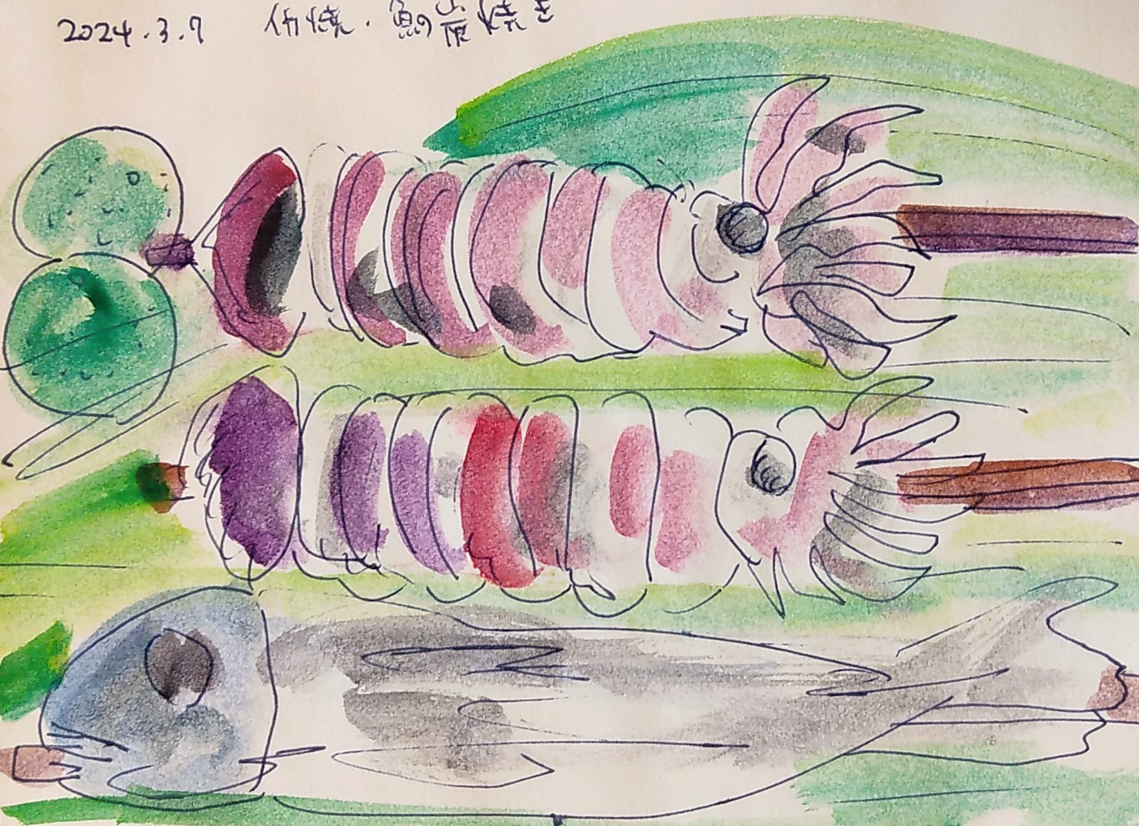 パラワン島日記　その4　「パラワン島の食べ物　イカ編」2024年