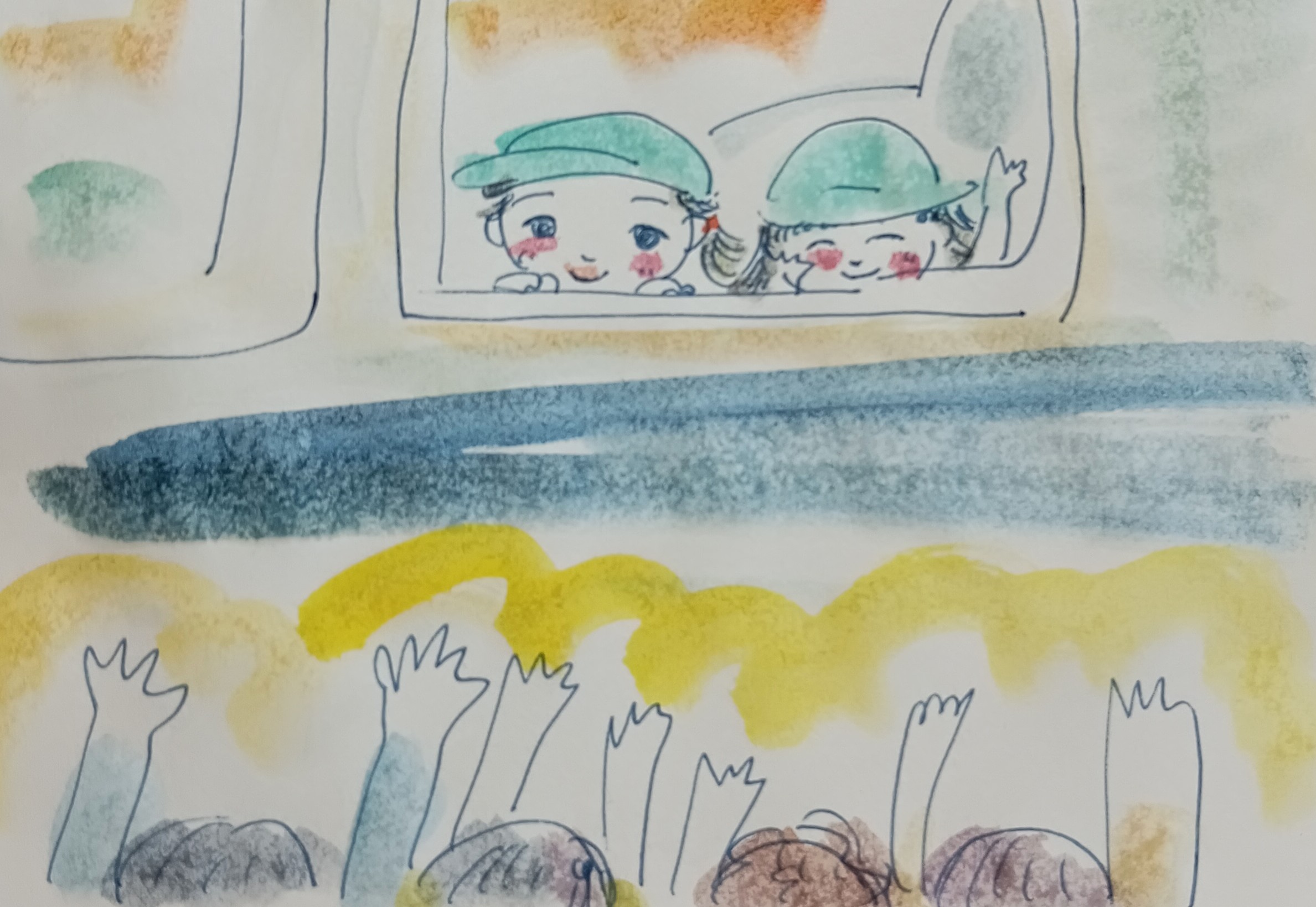 画家の子育て絵日記　vol.34「遠足日和」