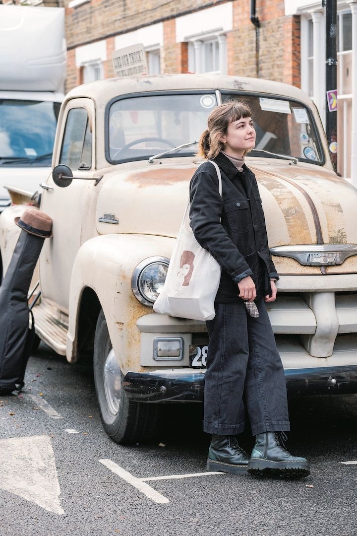 5.6 wood stone earring