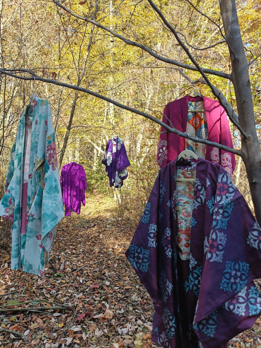 羽織の天日干し