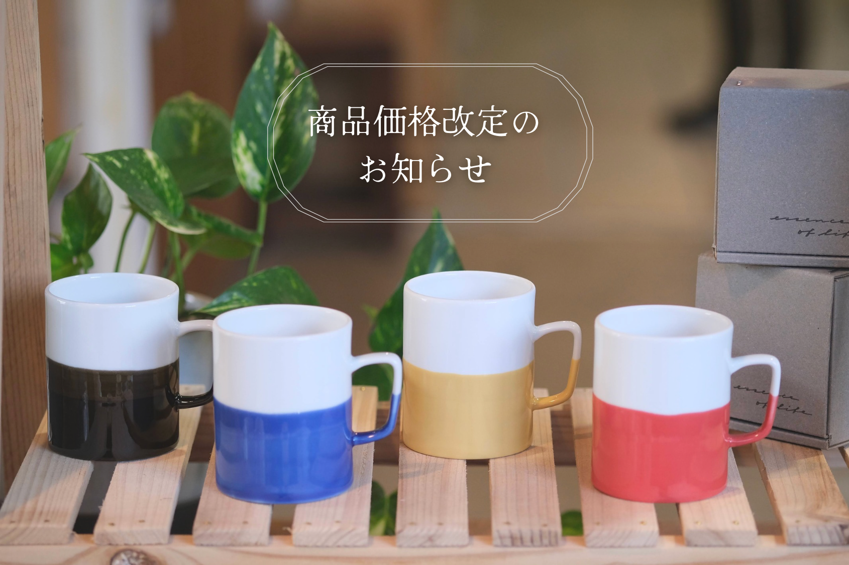 essence of life商品価格改定のお知らせ