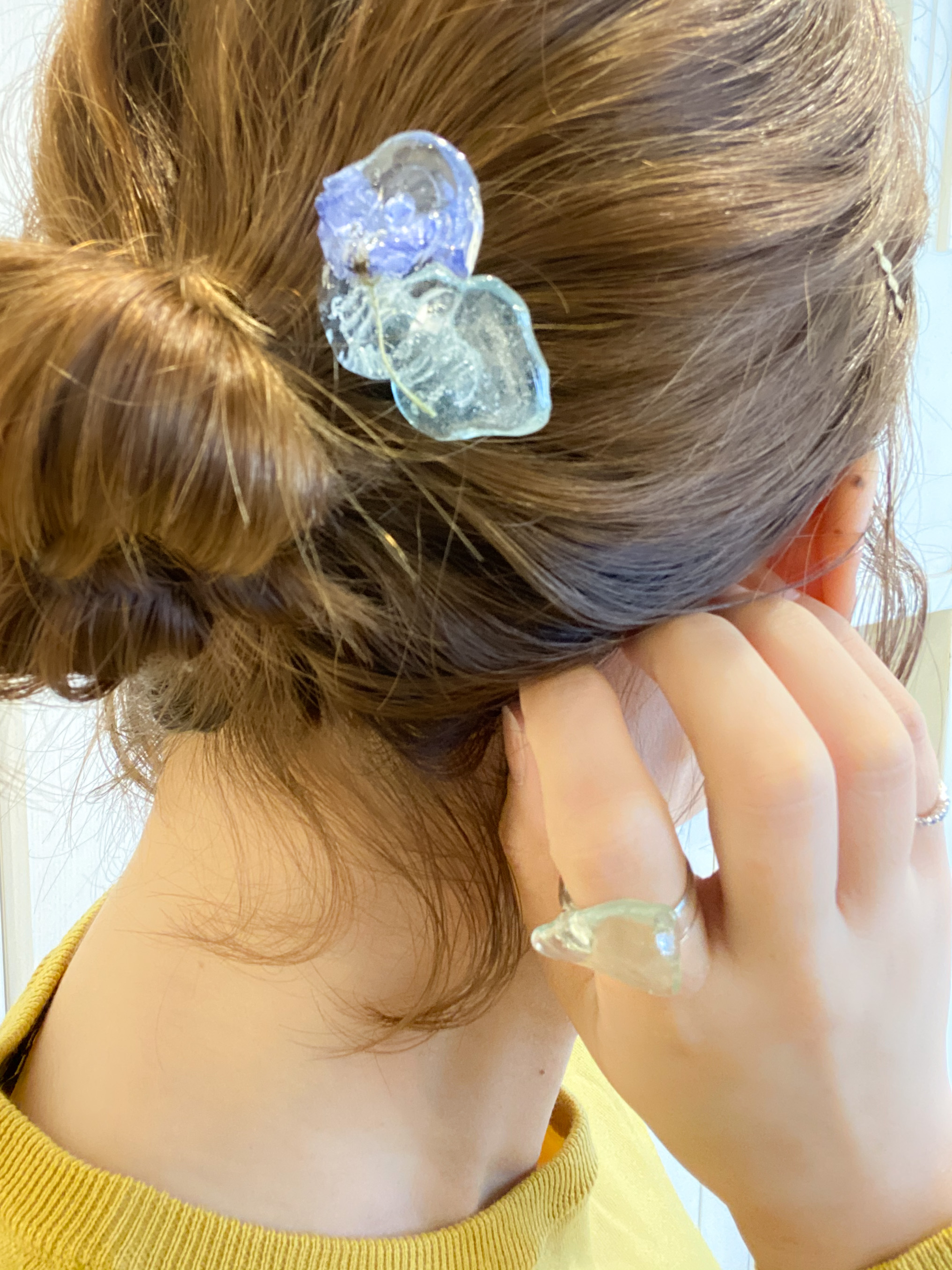 ＊一輪の花ヘアーコーム
