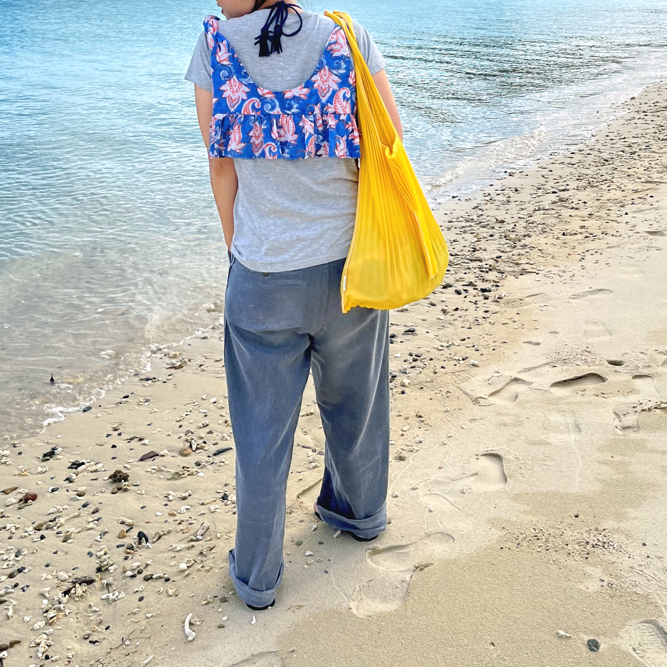 【旅コーデ👖奄美大島Day3️⃣】南の島！水着！夏アゲインな海コーディネート👙