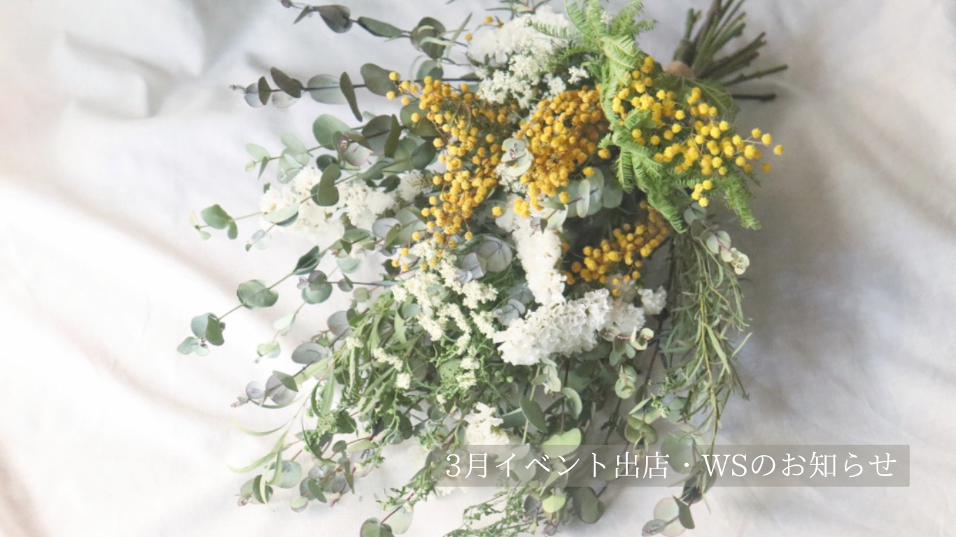 《2026.3.1》3月のイベント出店・ワークショップのお知らせ