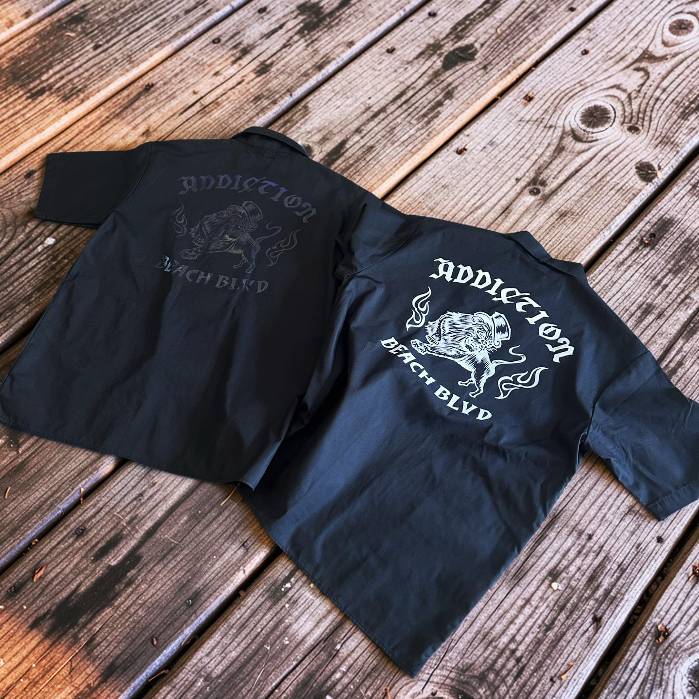 Beach Blvd Kings” Open Collar Shirt