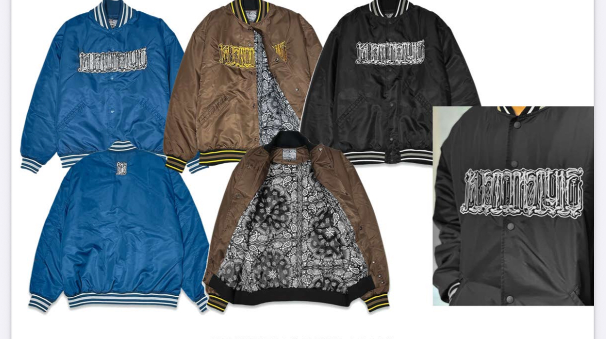 KUSTOMSTYLE “CHAVO LOGO” NYLON STADIUM JACKET