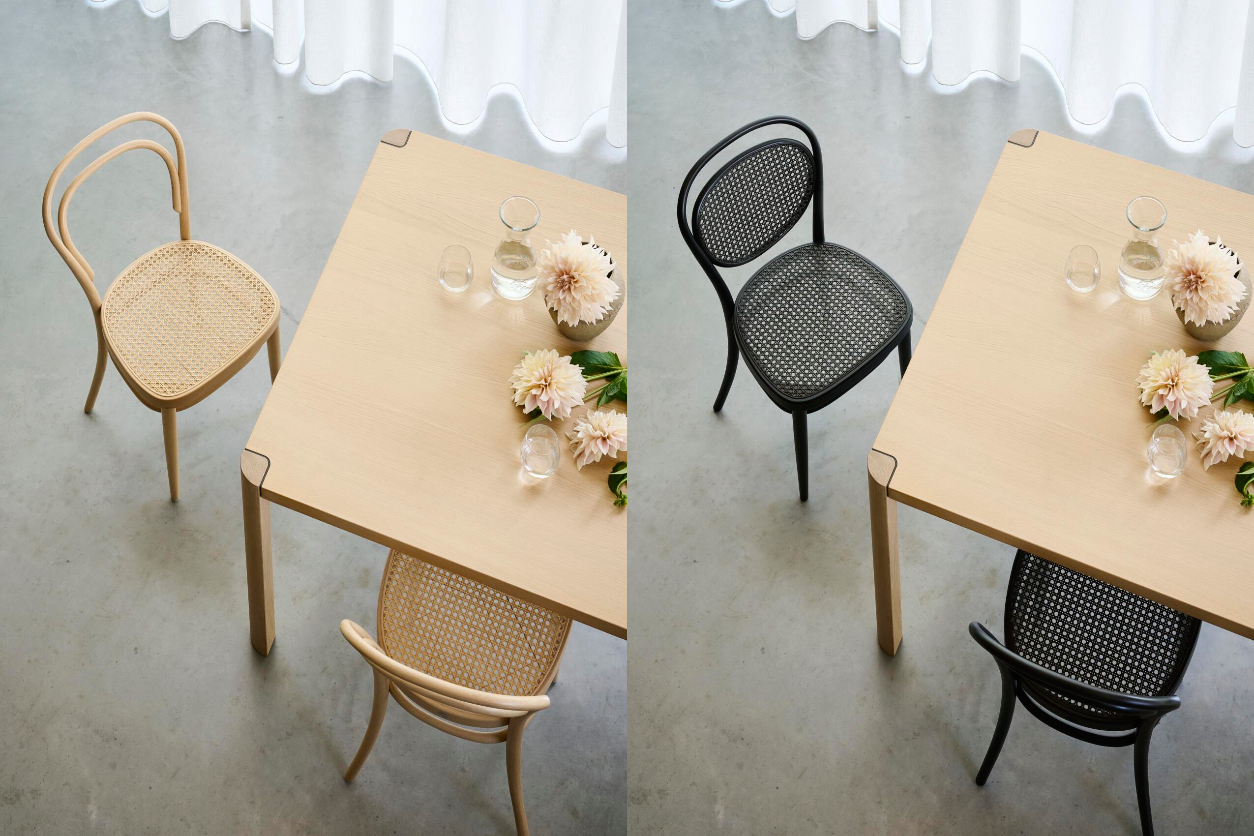 伝統に、新しい陰影を。 ― THONET「DARK MELANGE」籐編みの新たな選択肢 ―