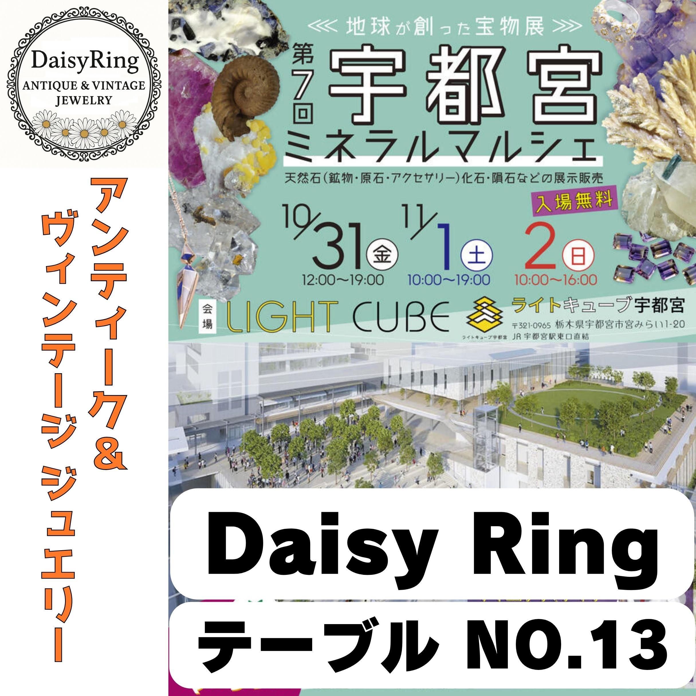 ☆展示会に出展します☆宇都宮ミネラルマルシェ10/31㈮-11/2㈰No13Daisy Ring