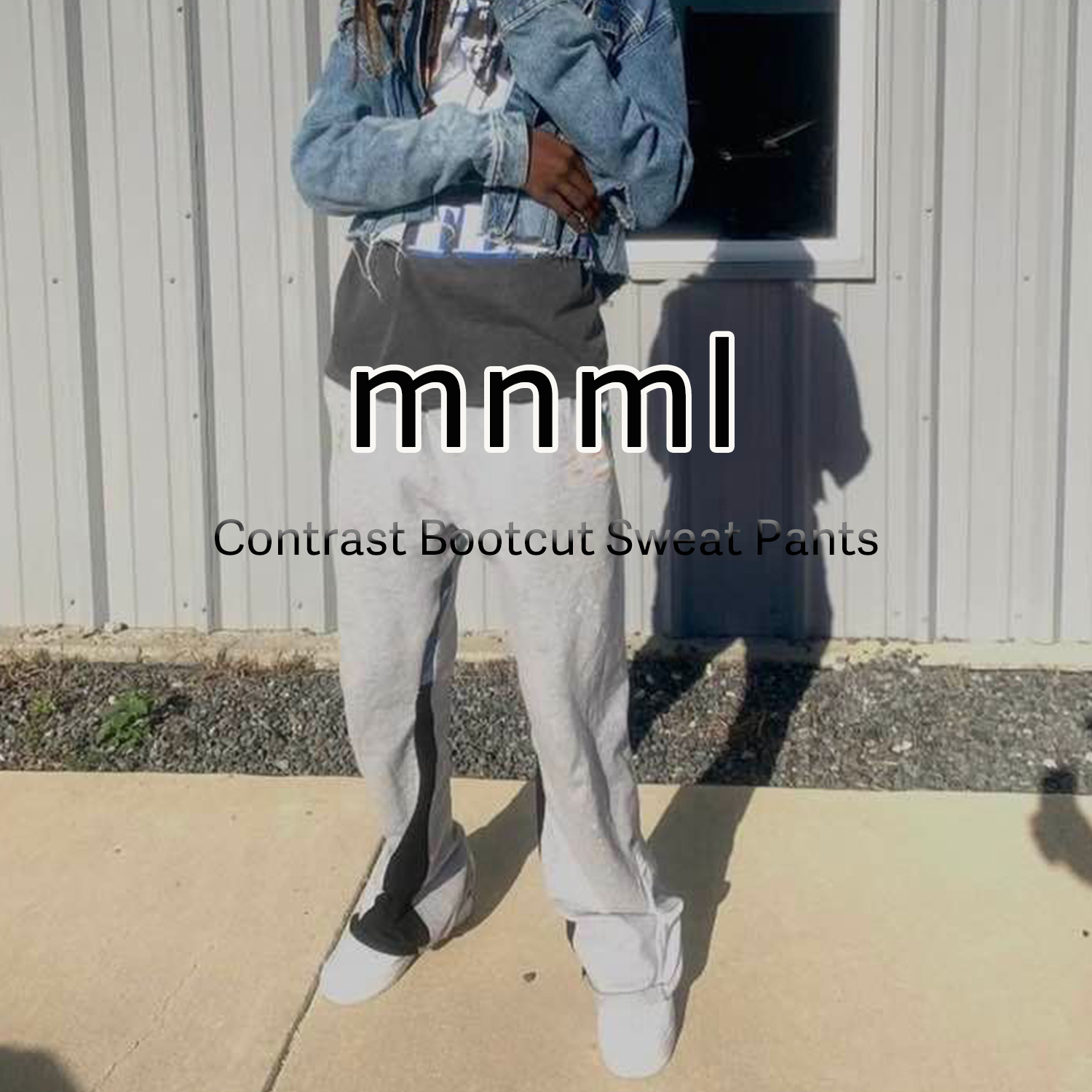 mmml "Contrast Bootcut Sweat Pants" NEW ARRIVAL!!
