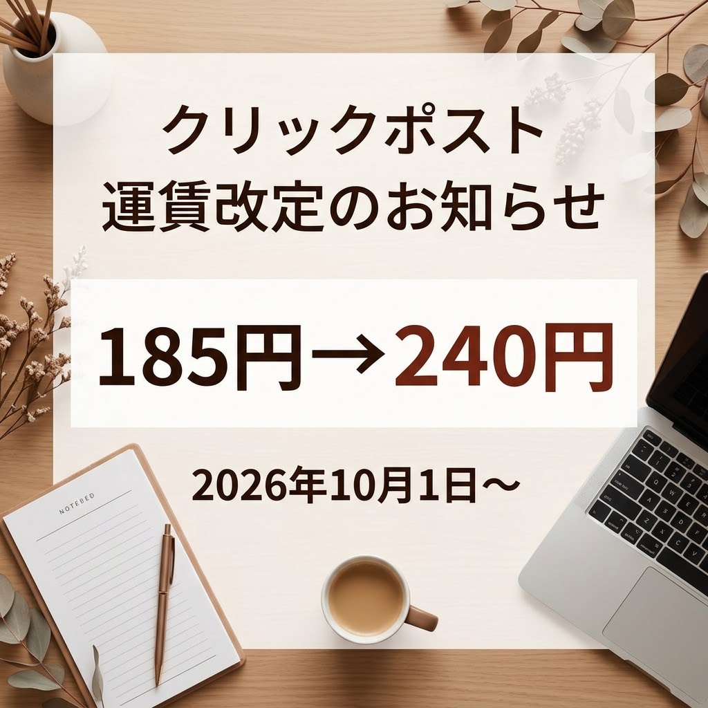 【重要】クリックポスト運賃改定のお知らせ