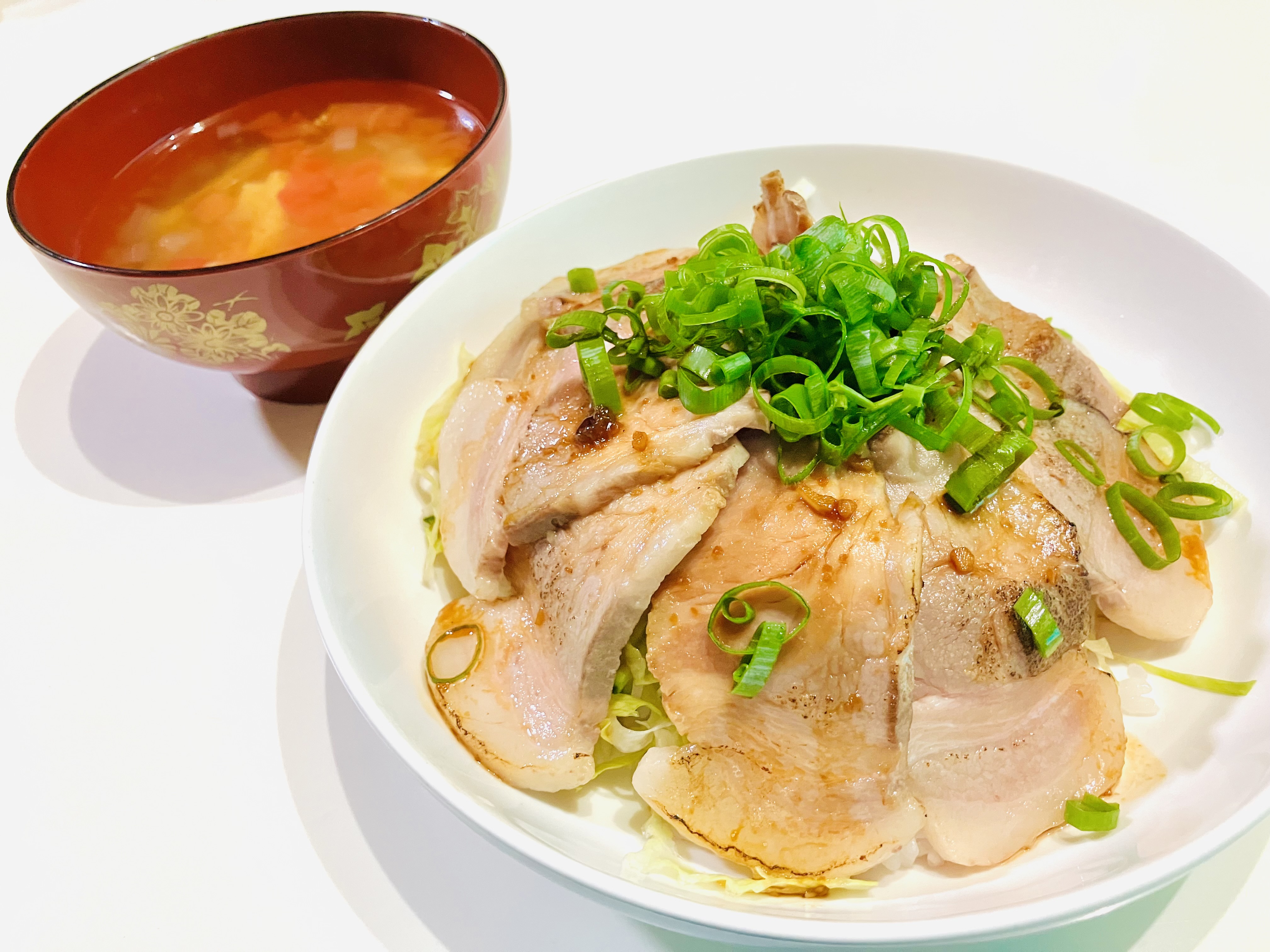 低温調理の炙り叉焼丼♡