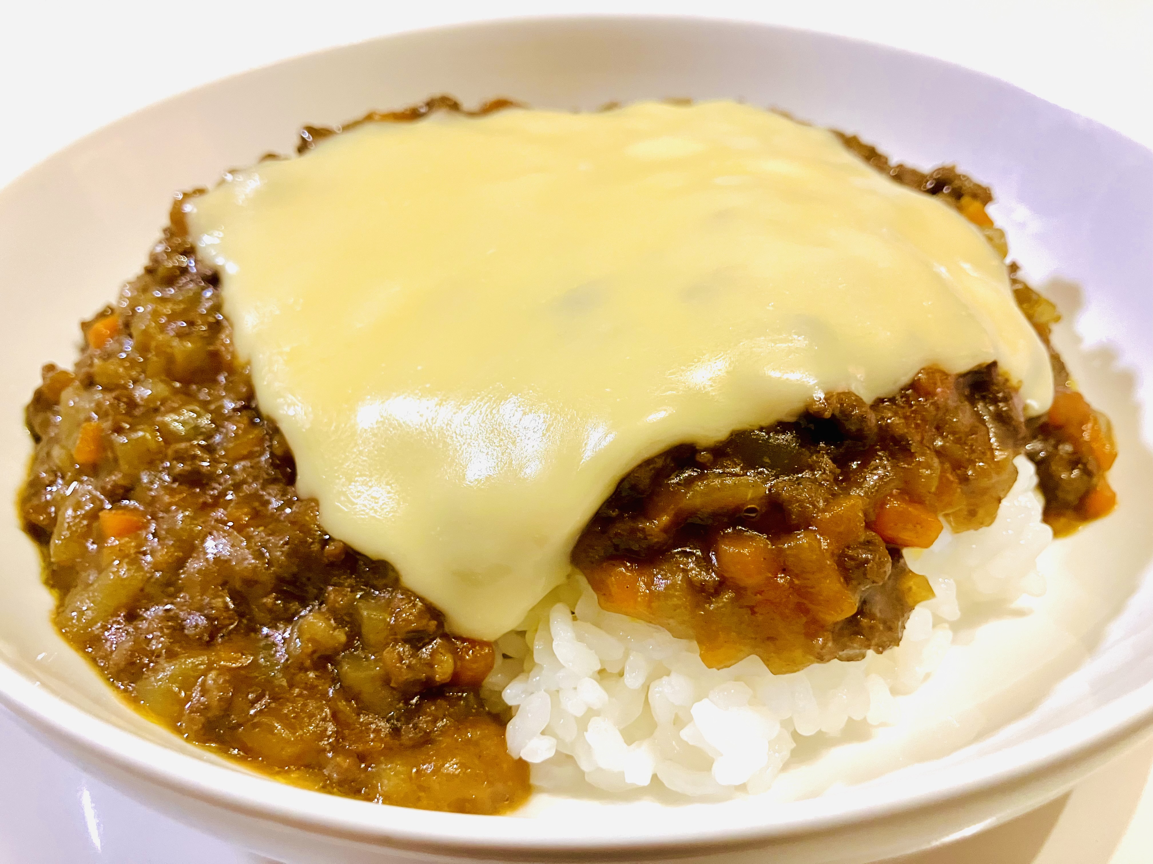 ツキノワグマのチーズキーマカレーライス♡
