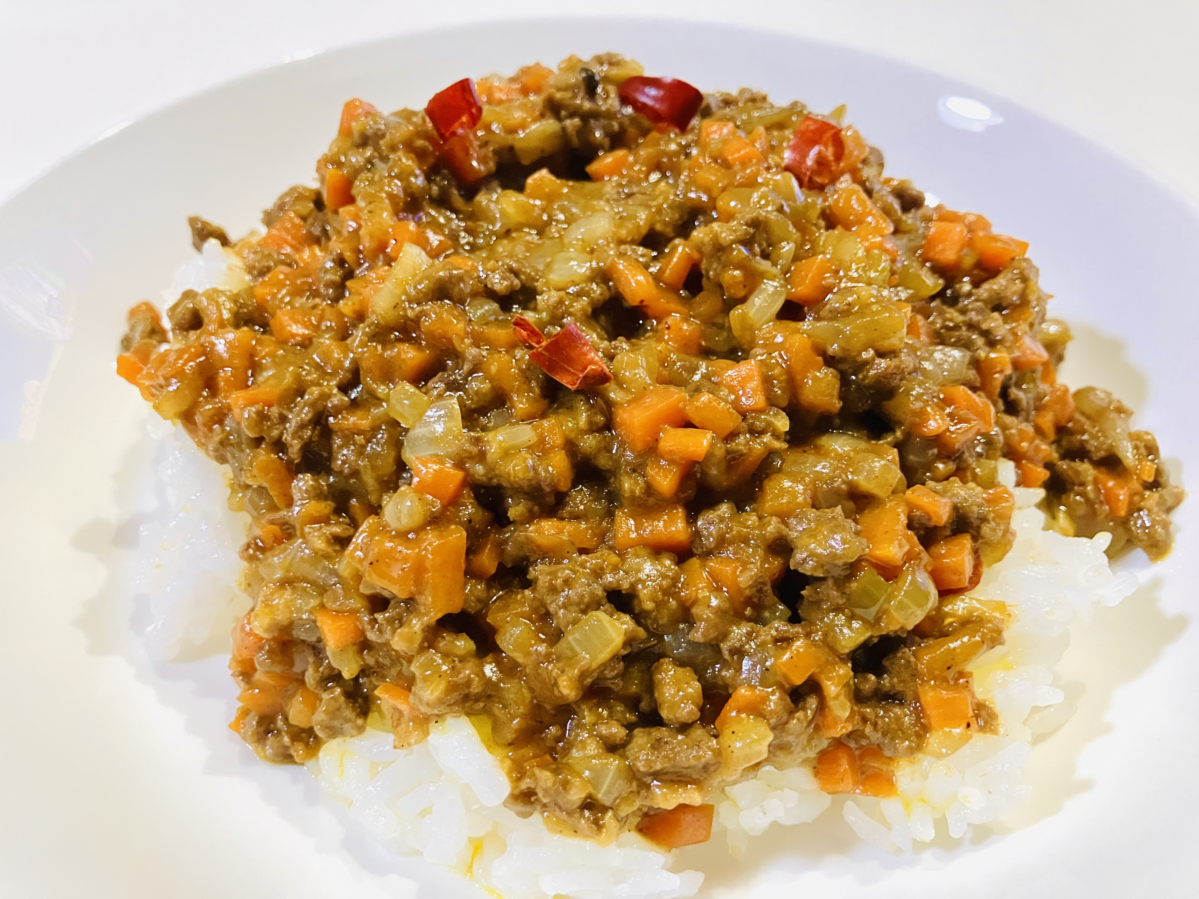 ツキノワグマ♀のキーマカレーライス♡