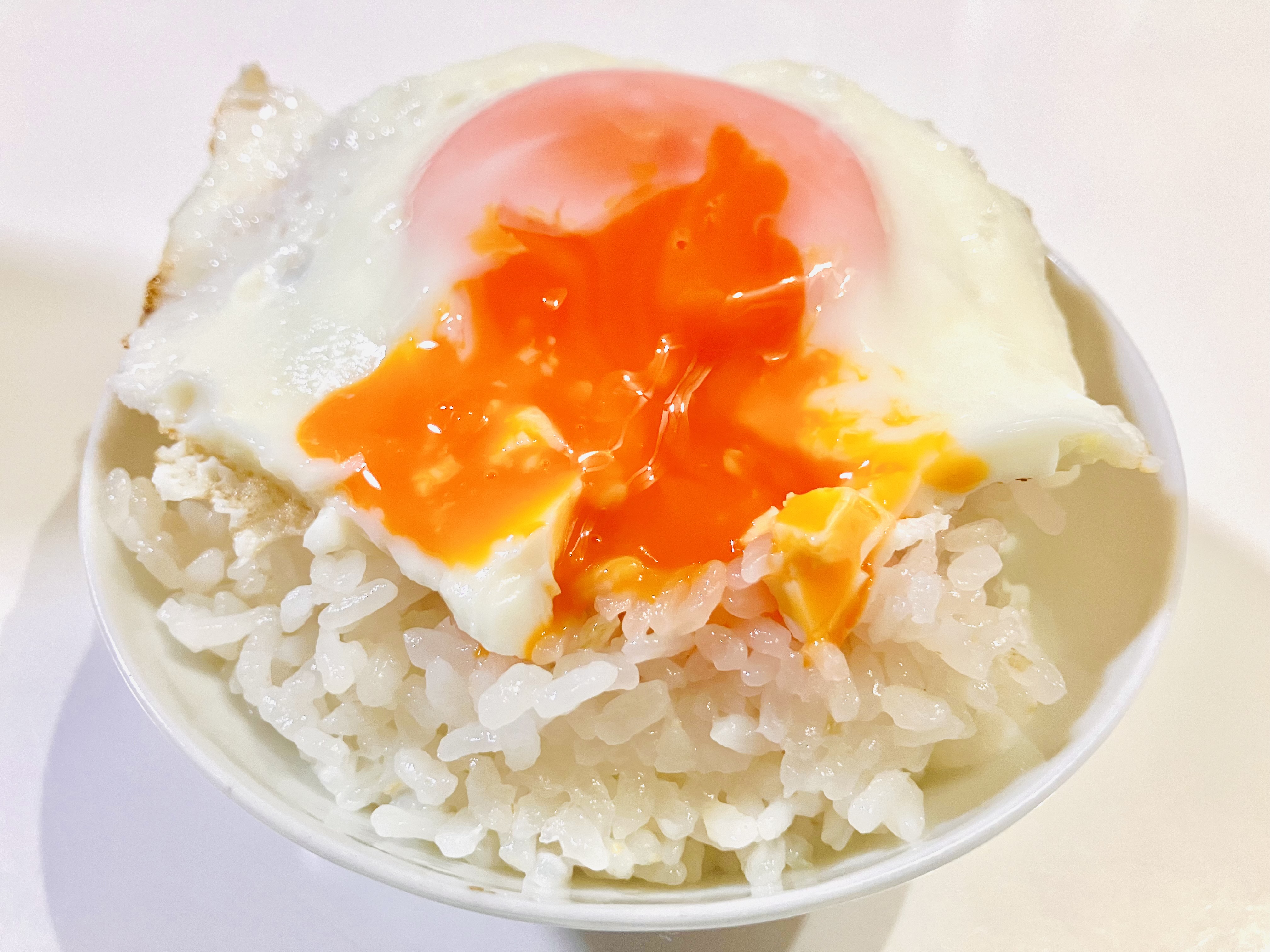 半熟目玉焼き御飯♡
