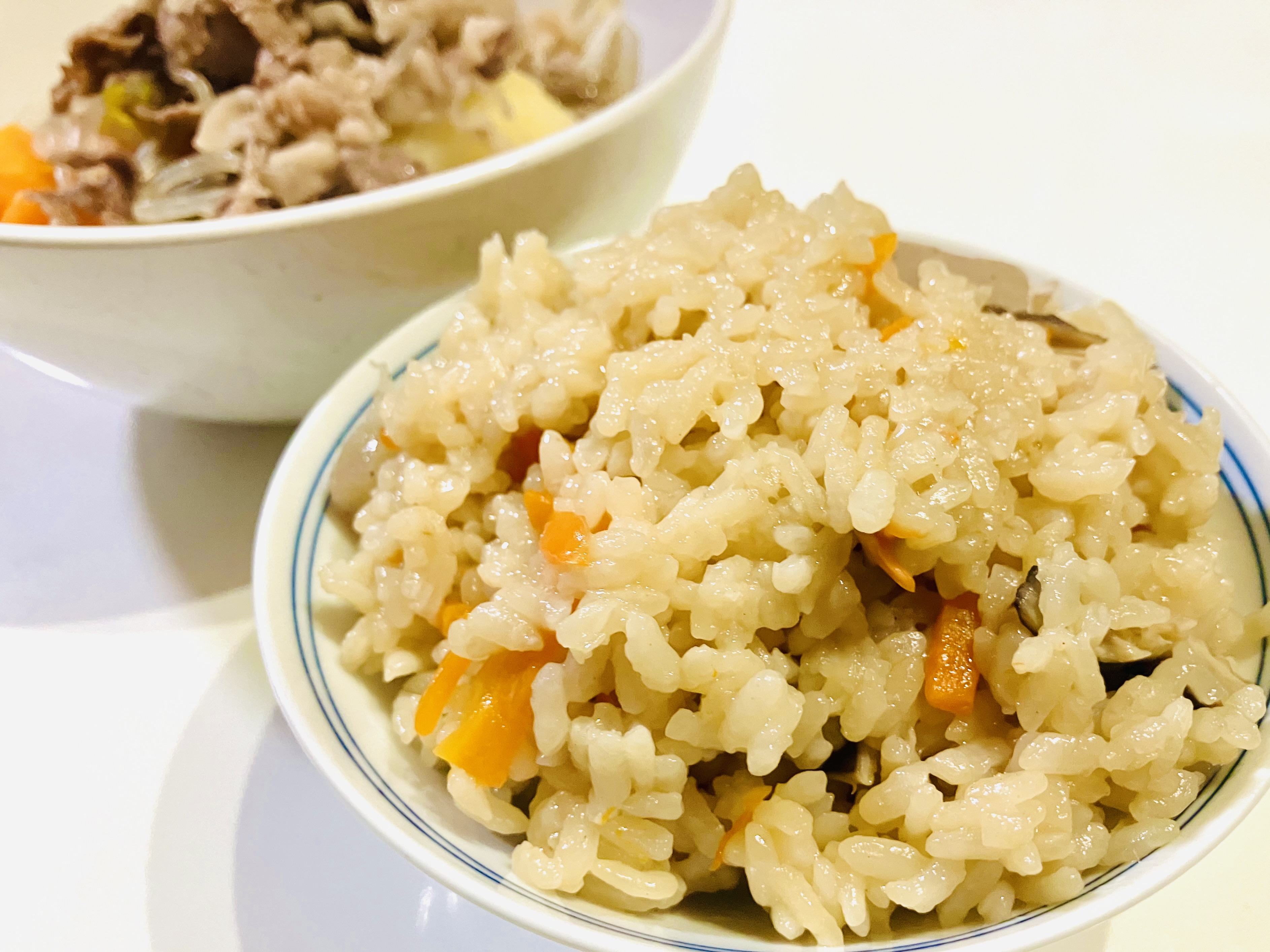 原木椎茸の炊き込み御飯 & 肉じゃが♬