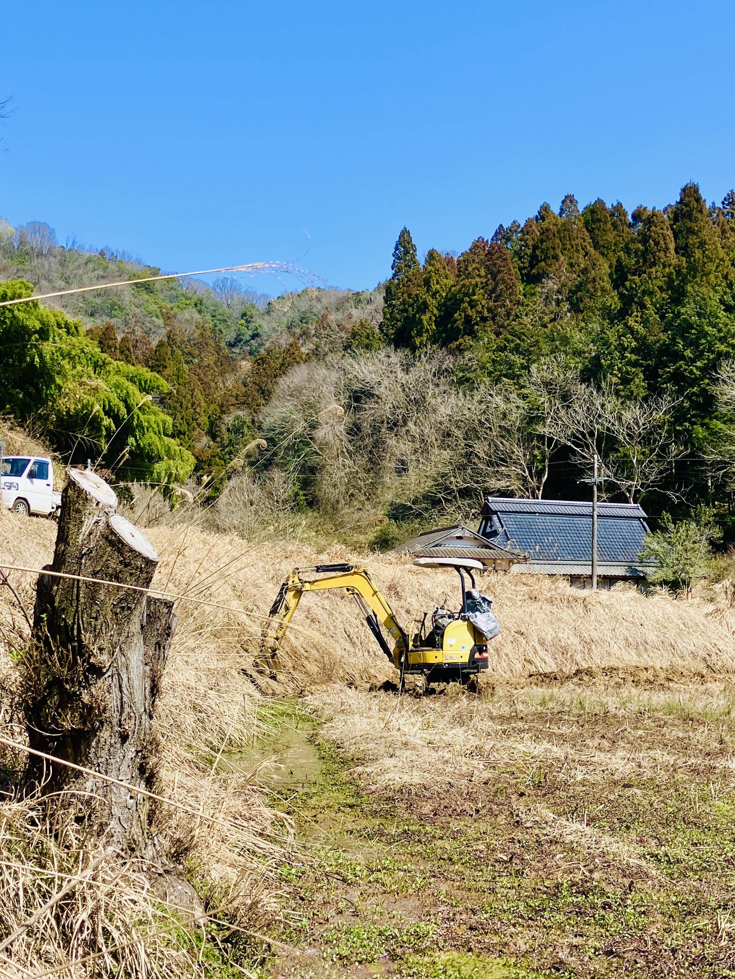 休耕田 明渠浚渫☆