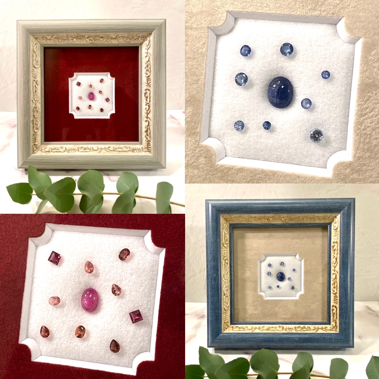 Gem Frame 情熱のルビーと知性のサファイア