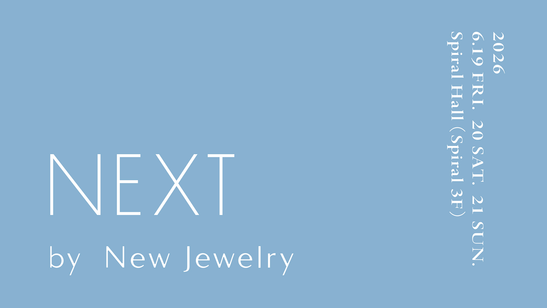 『NEXT by New Jewelry』に出展いたします