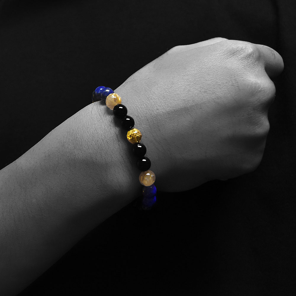 【NEW ARRIVAL】金運最強ルチルクォーツと守護最強の黒水晶を採用した宝石並のパワーストーン