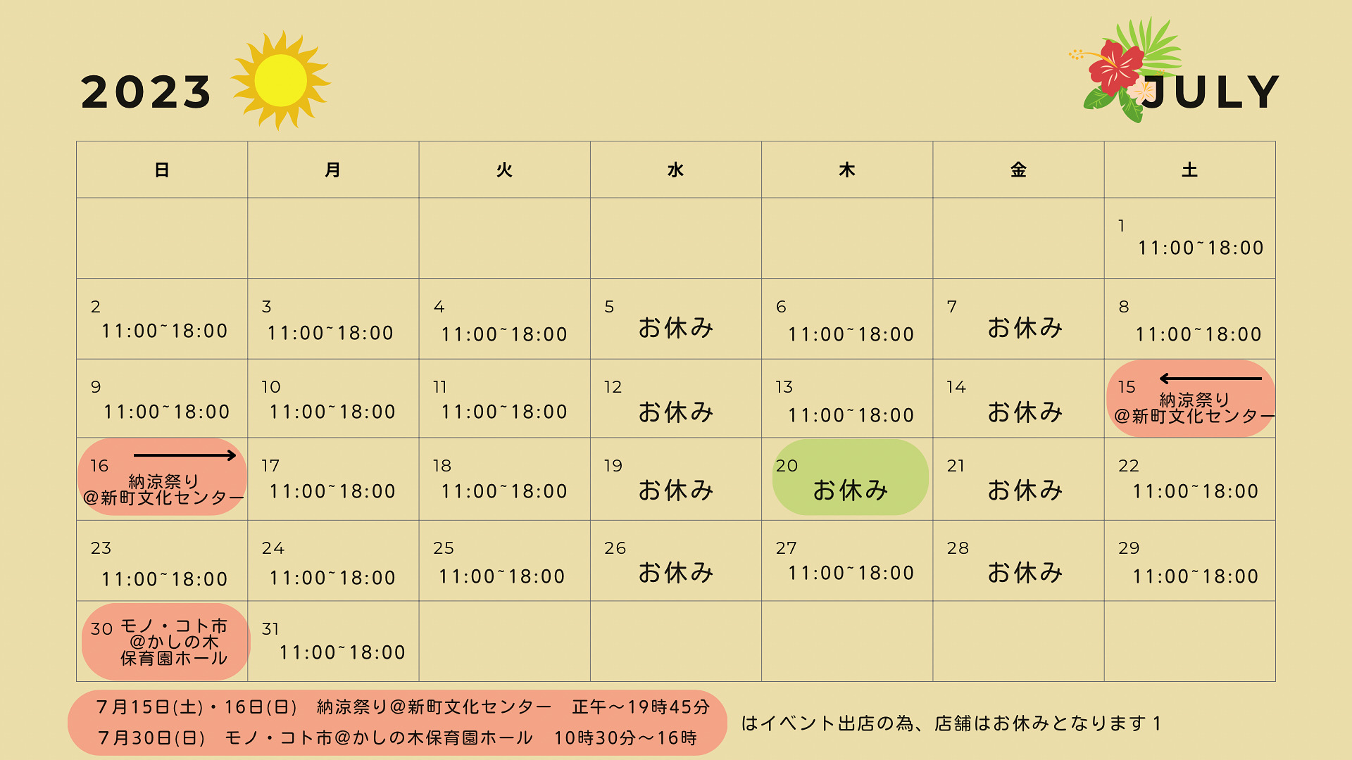 7月について