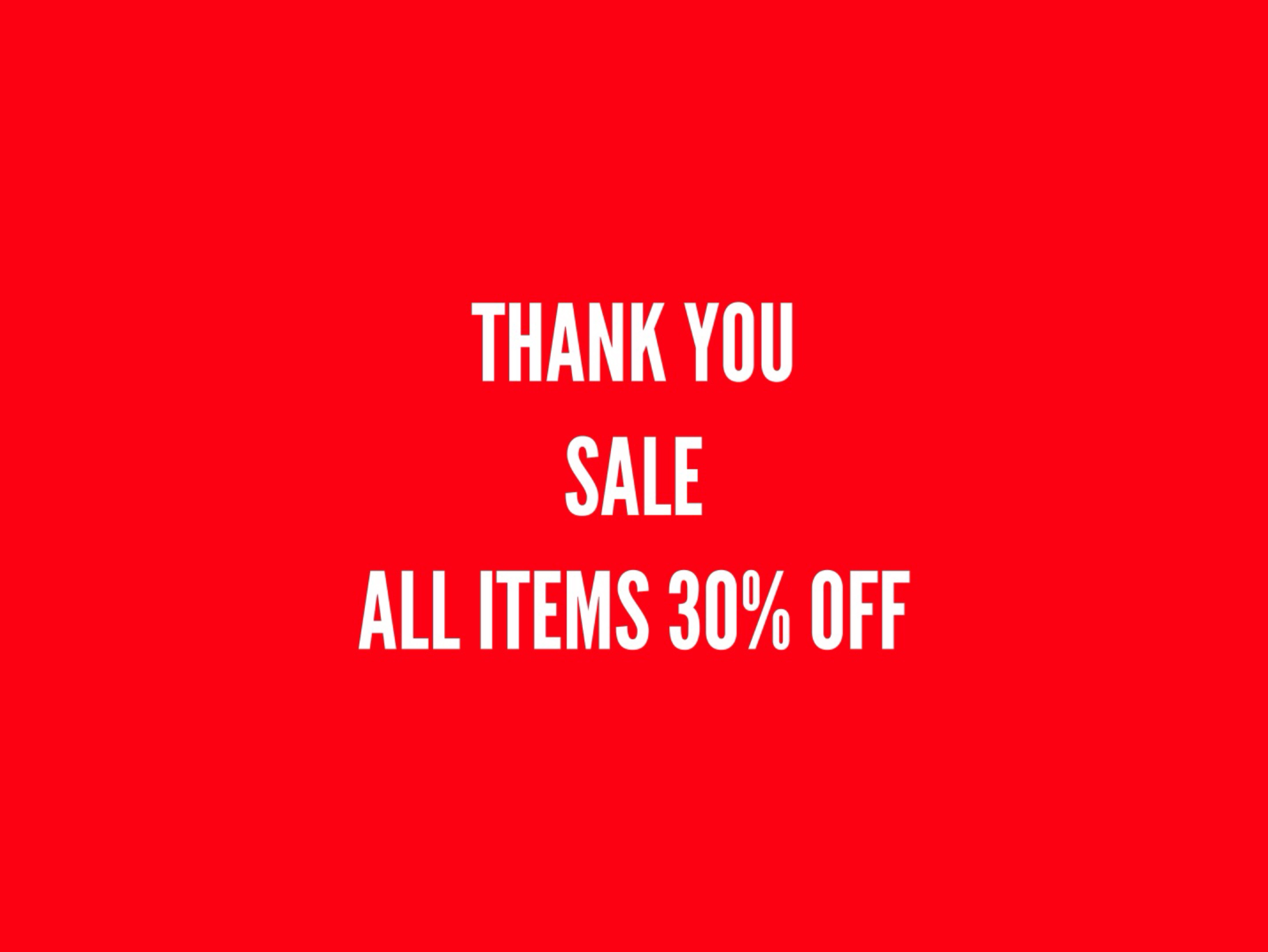 ＜THANK YOU SALE＞30%OFFセールは3/21に終了が決定！
