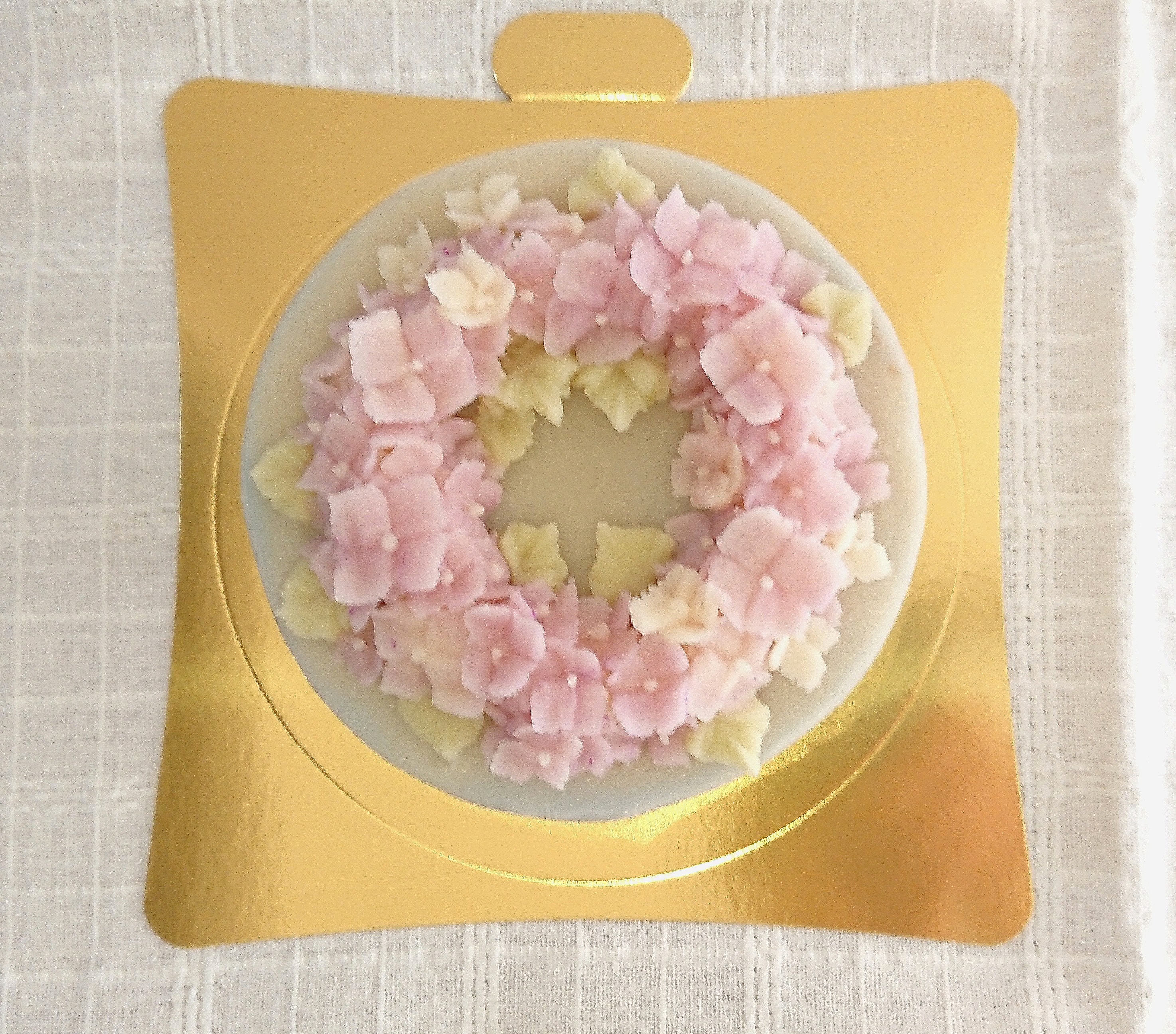 紫陽花のホールケーキ