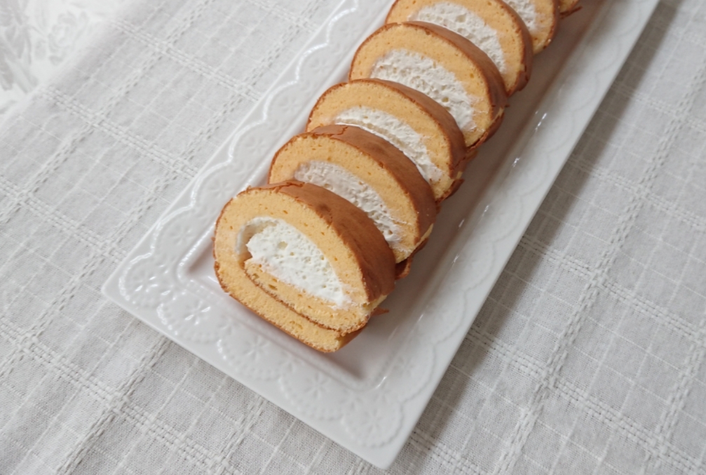 自宅のおやつ ロールケーキ