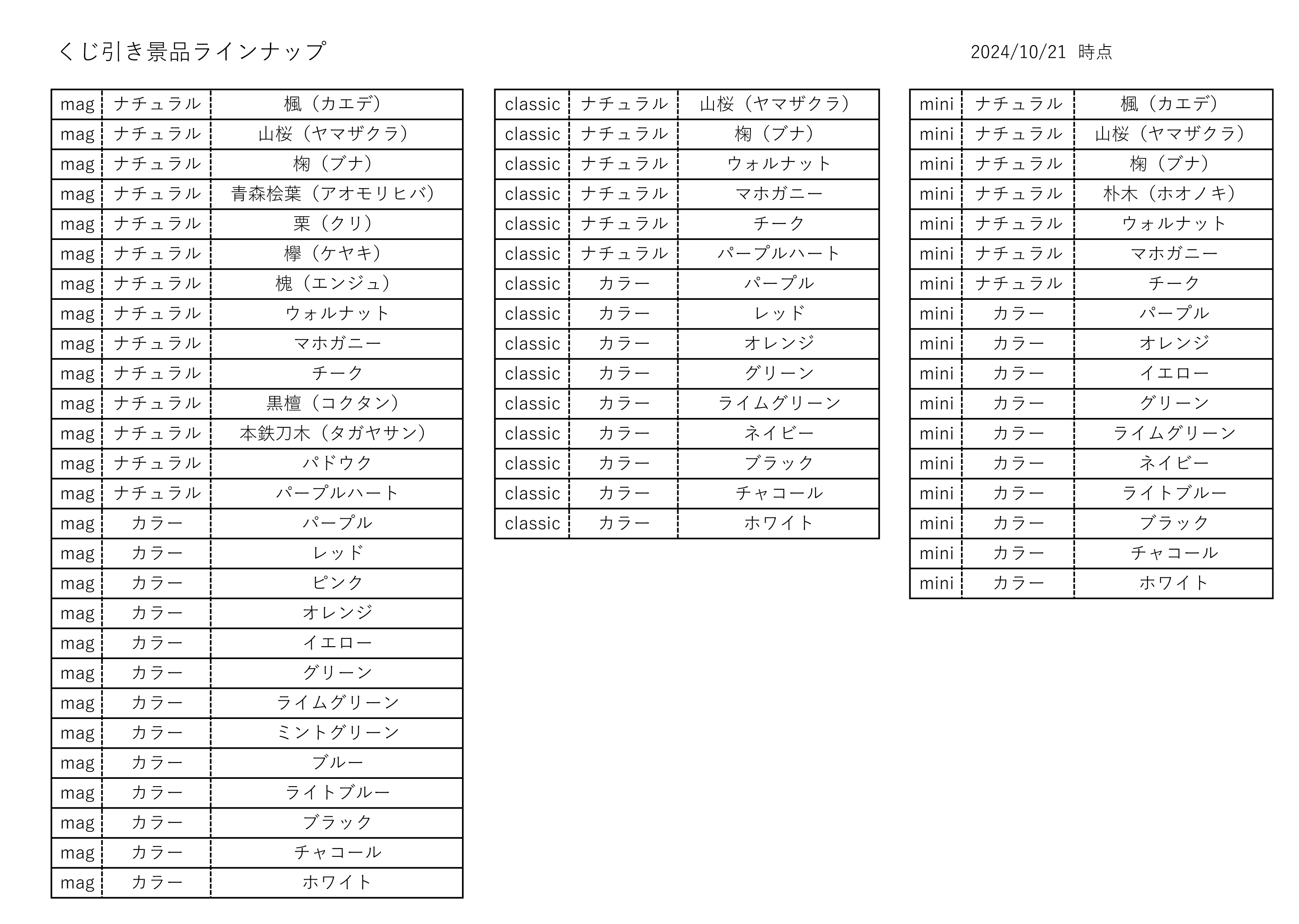 【オンラインくじ引き】本日21時より！