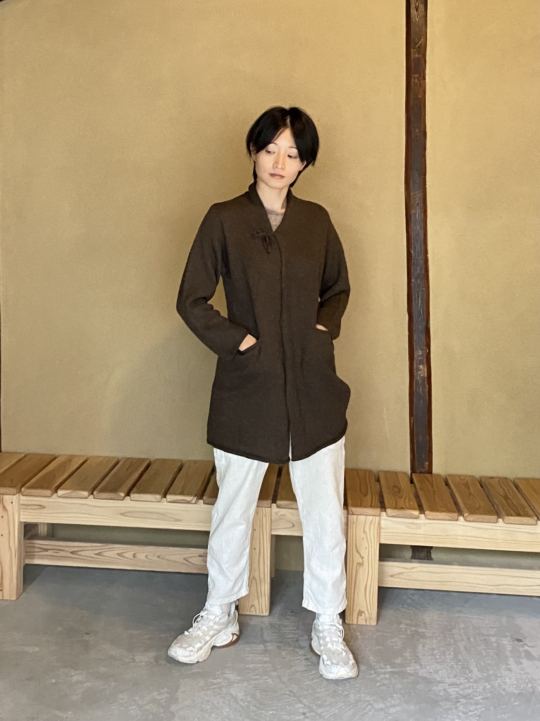 プエンテ　アルパカショートニットコート