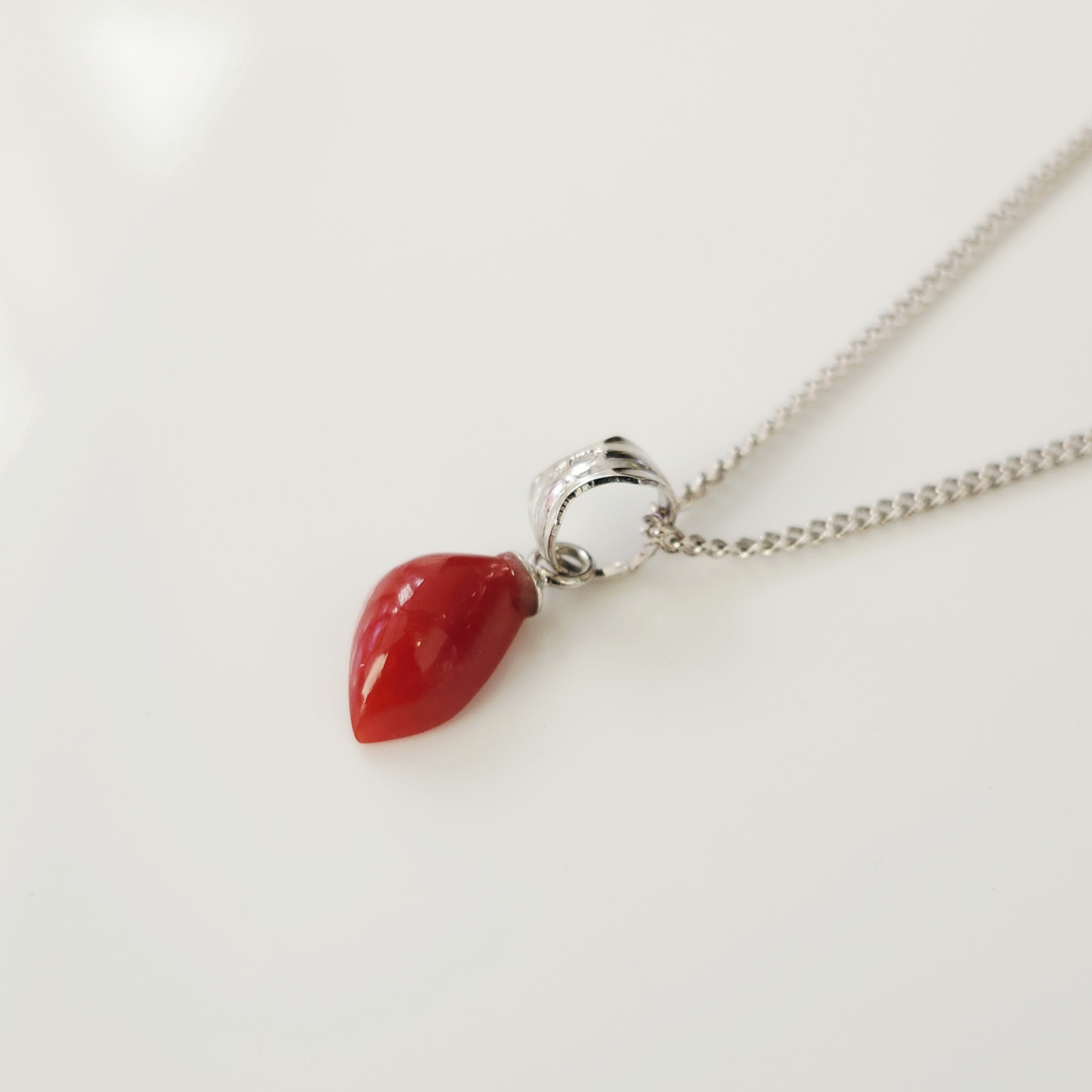 【新掲載】赤珊瑚ペンダント(silver)