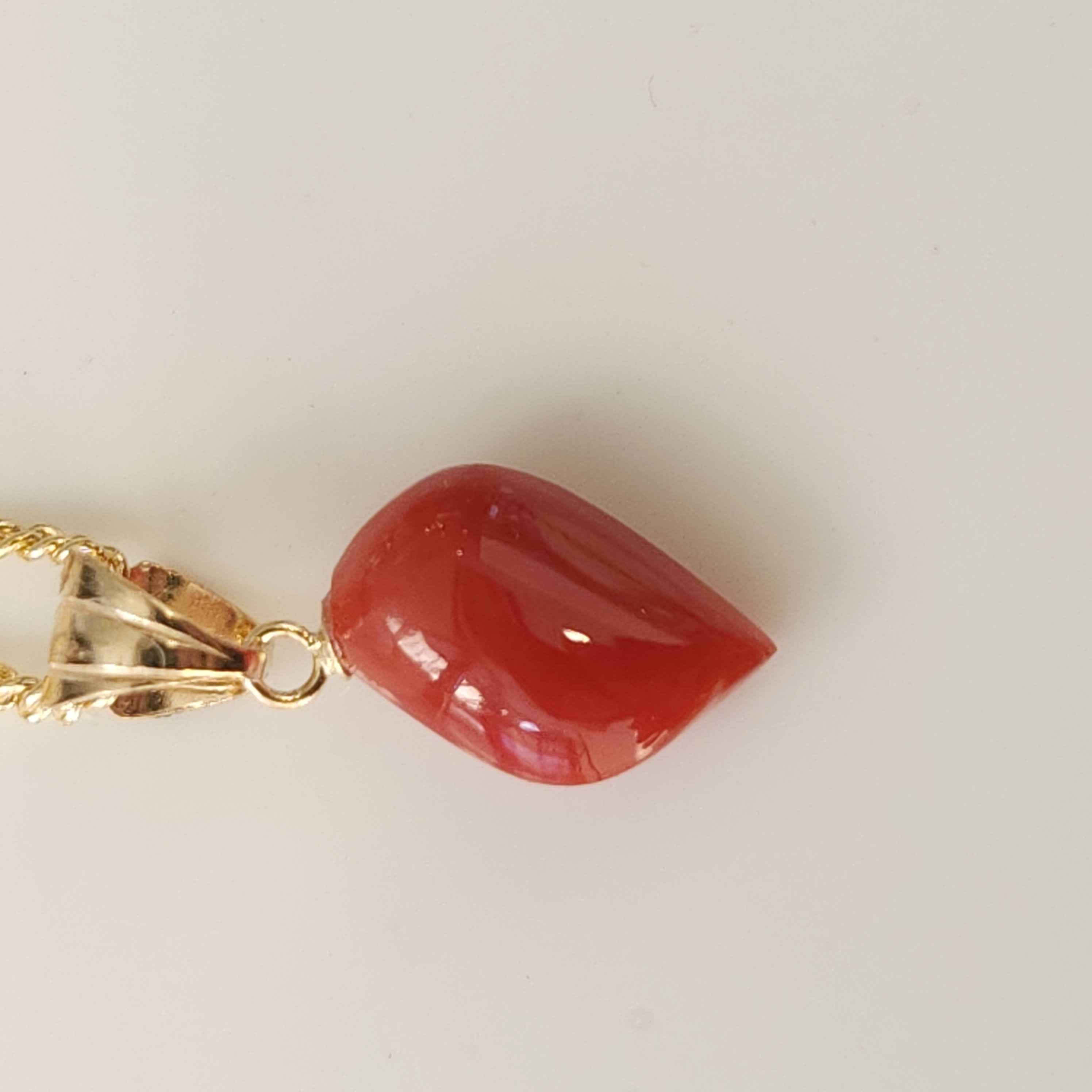 【新掲載】赤珊瑚ペンダント(K18)