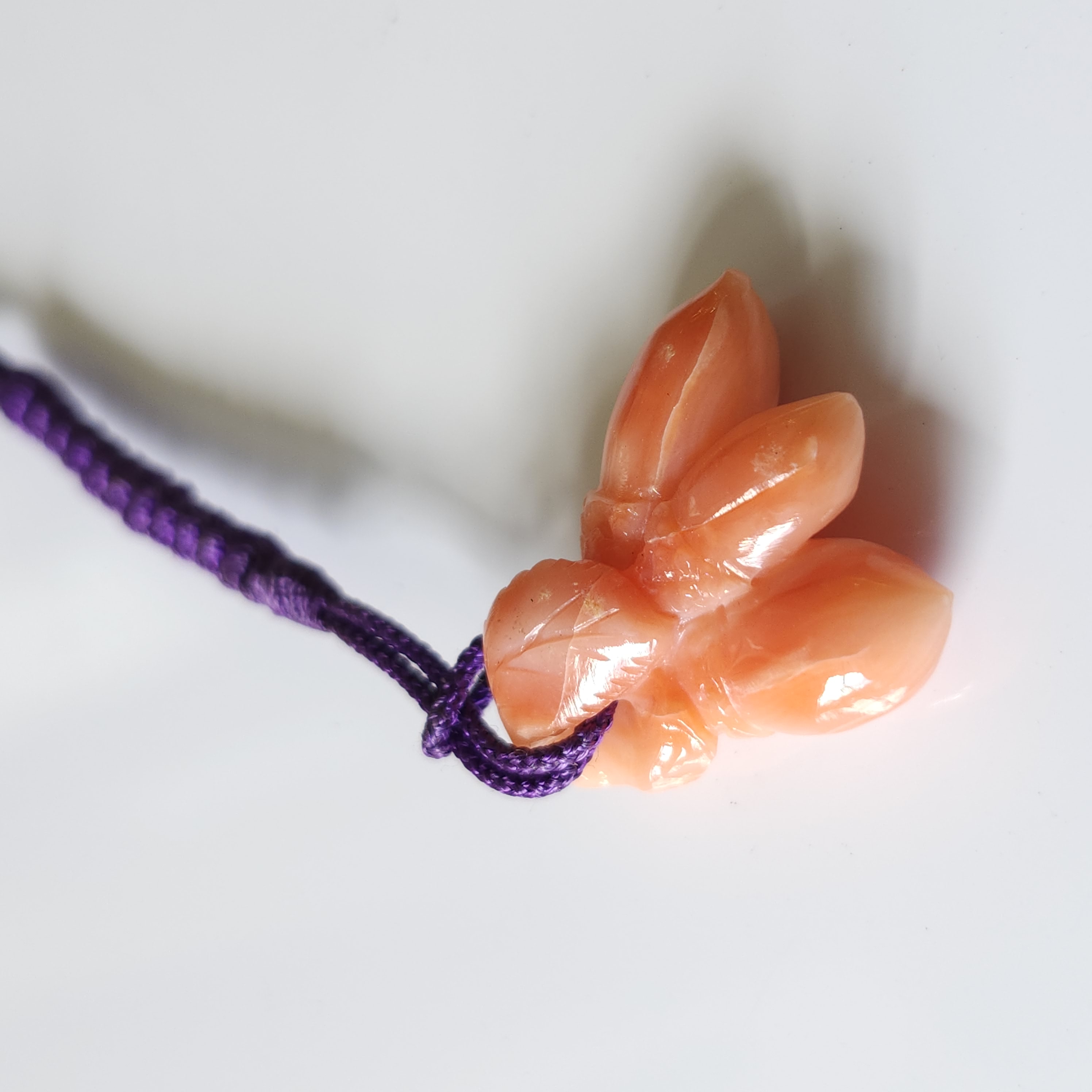 【新掲載】どんぐりの根付(珊瑚彫刻)