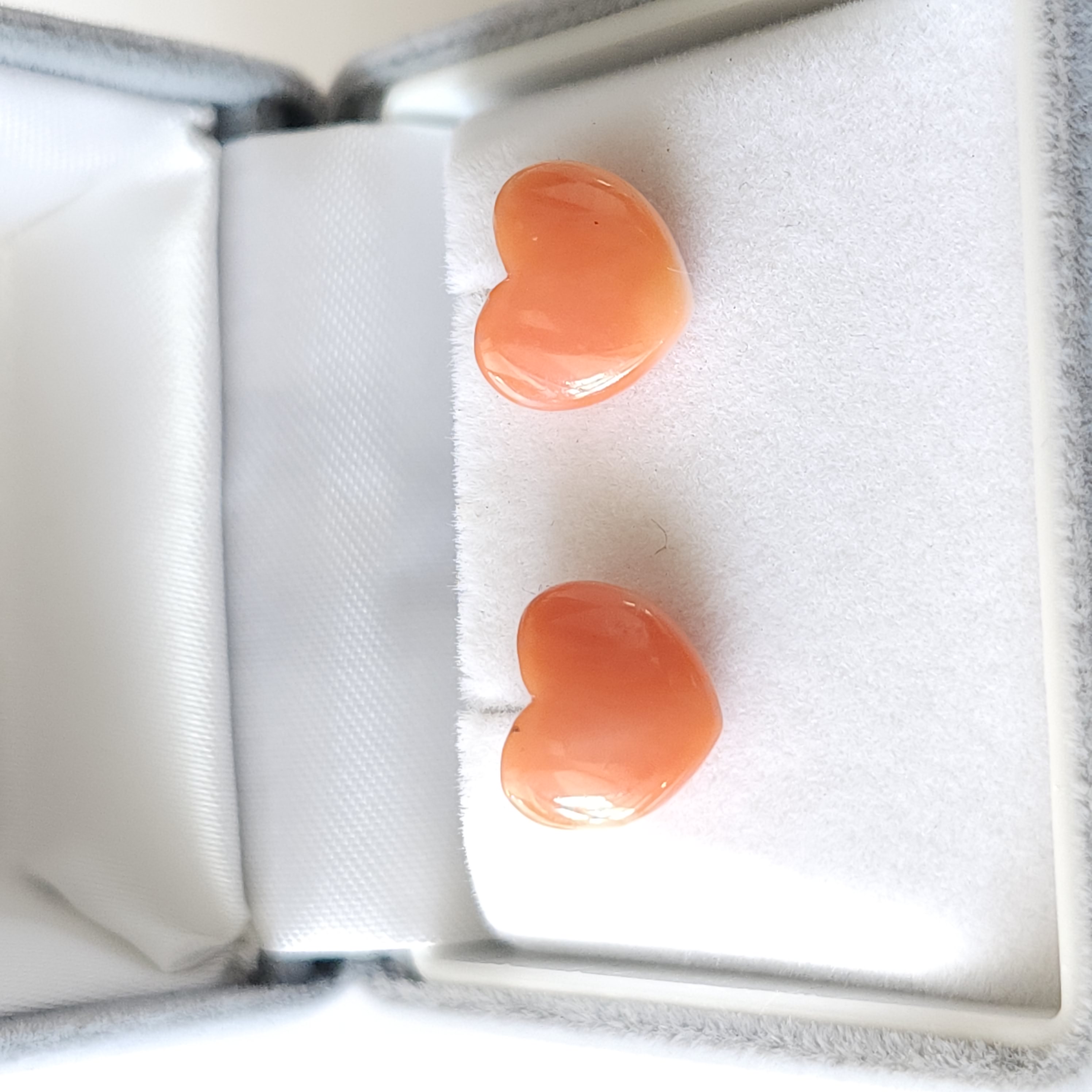 【新掲載】ハートのピアス(桃色珊瑚)