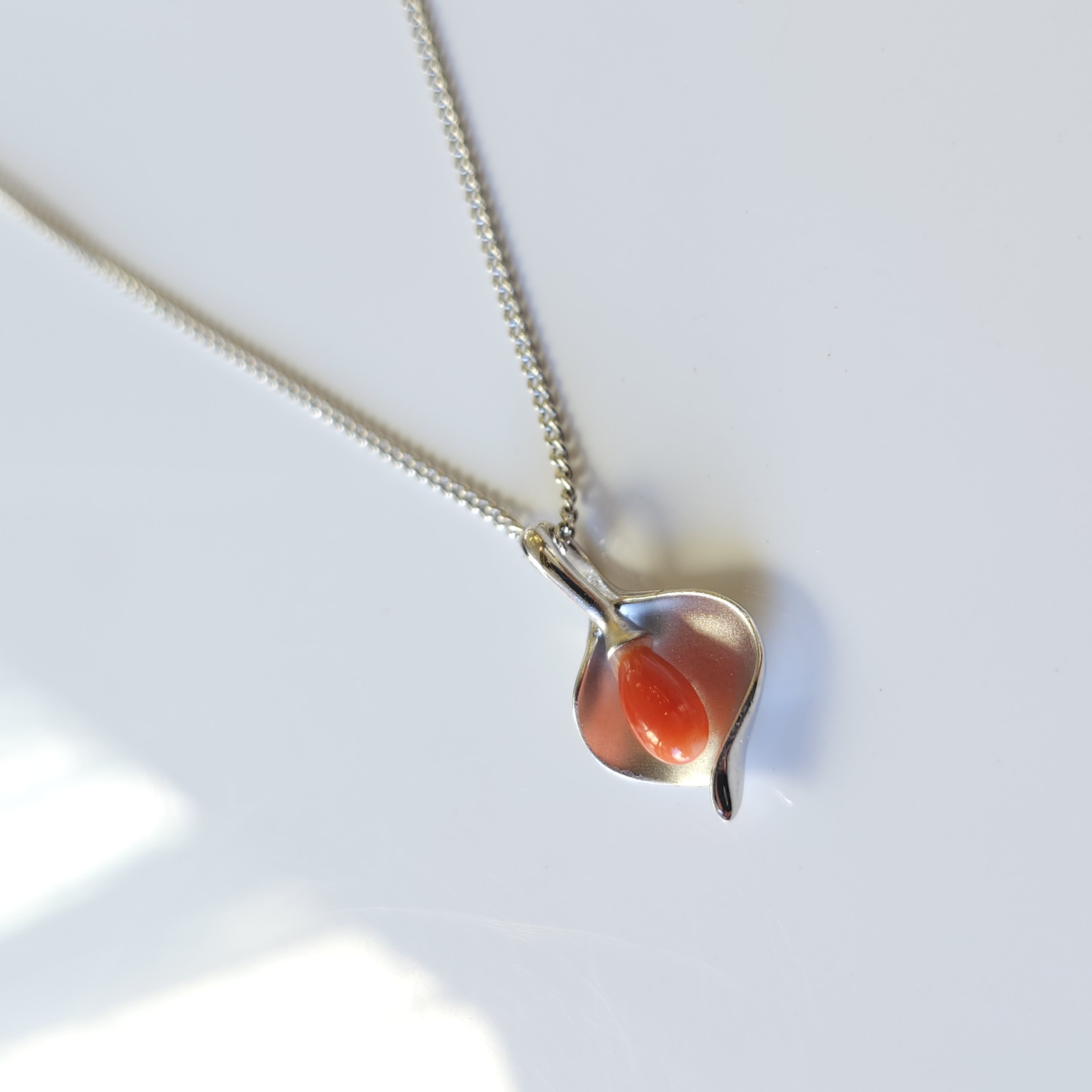 【新掲載】赤珊瑚ペンダント(silver)