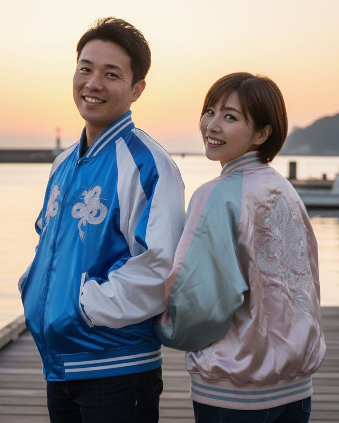 白龍刺繍のスカジャン