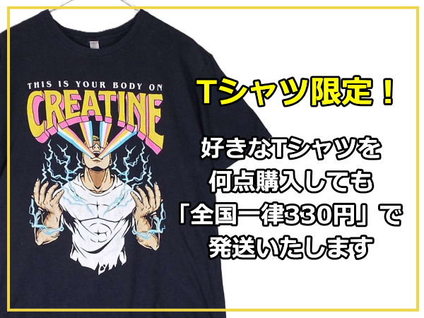 【好評につき】Tシャツだけなら何点買っても「全国一律送料330円」で発送いたします！