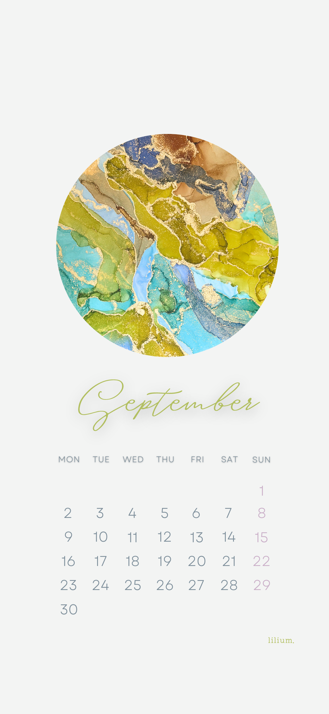 9月calendar